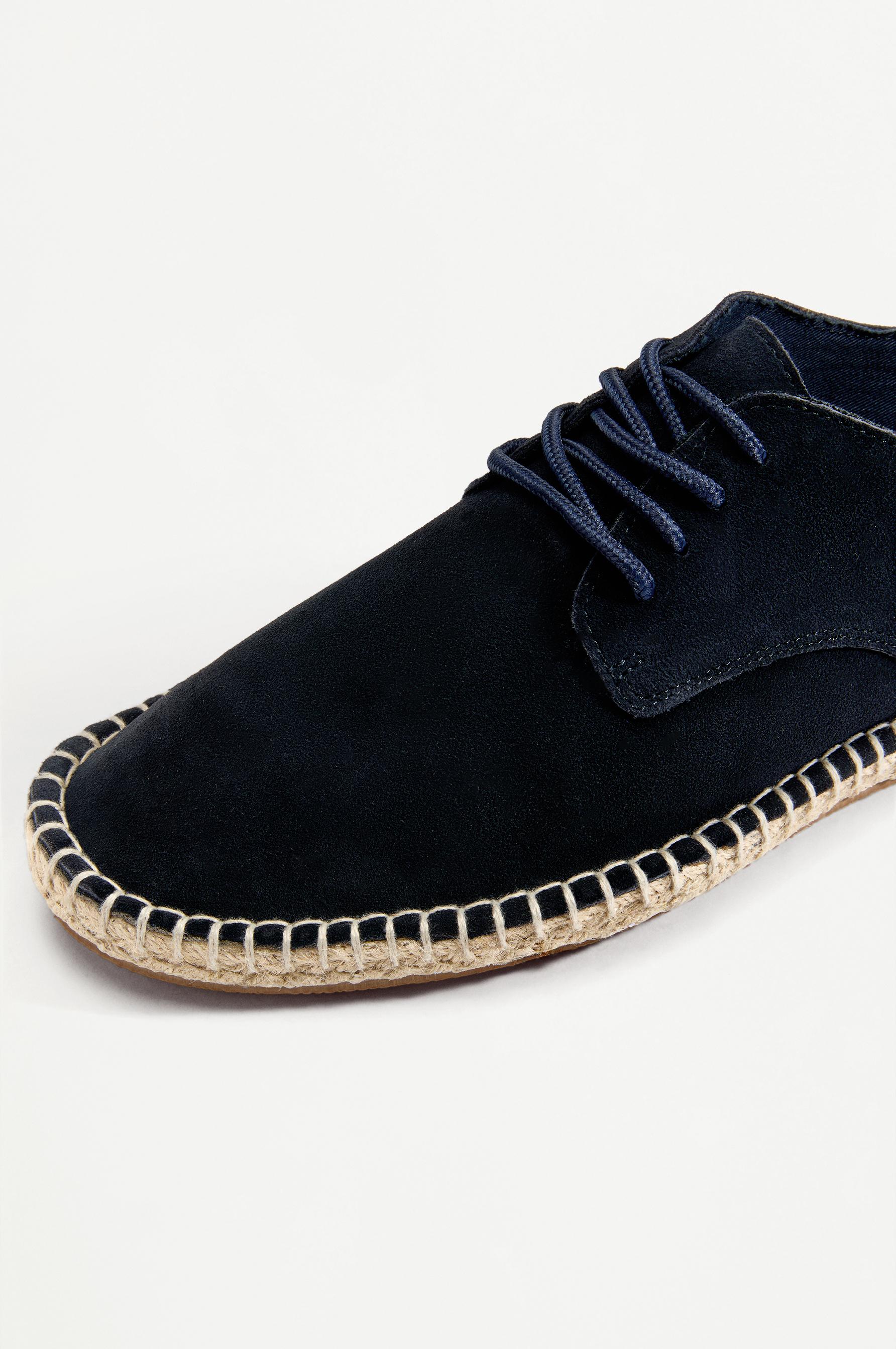 Leather Blucher dress shoe — NAVY BLUE