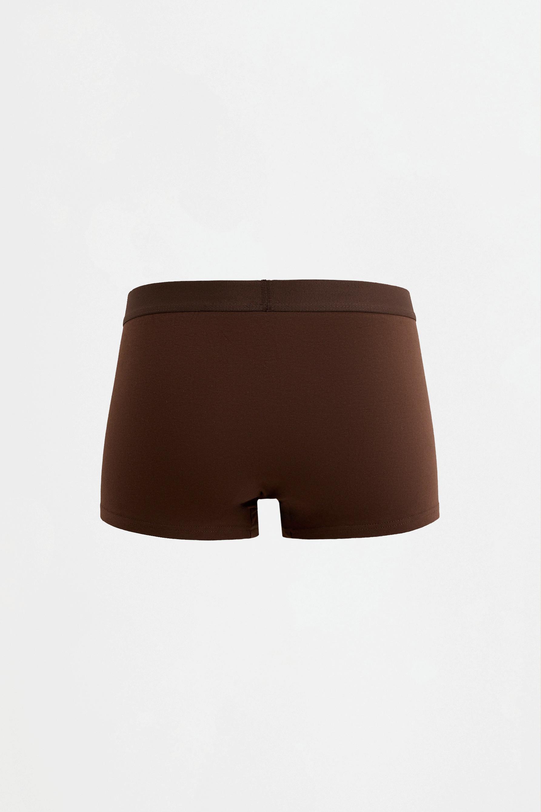Pack of 7 plain boxers — BROWN