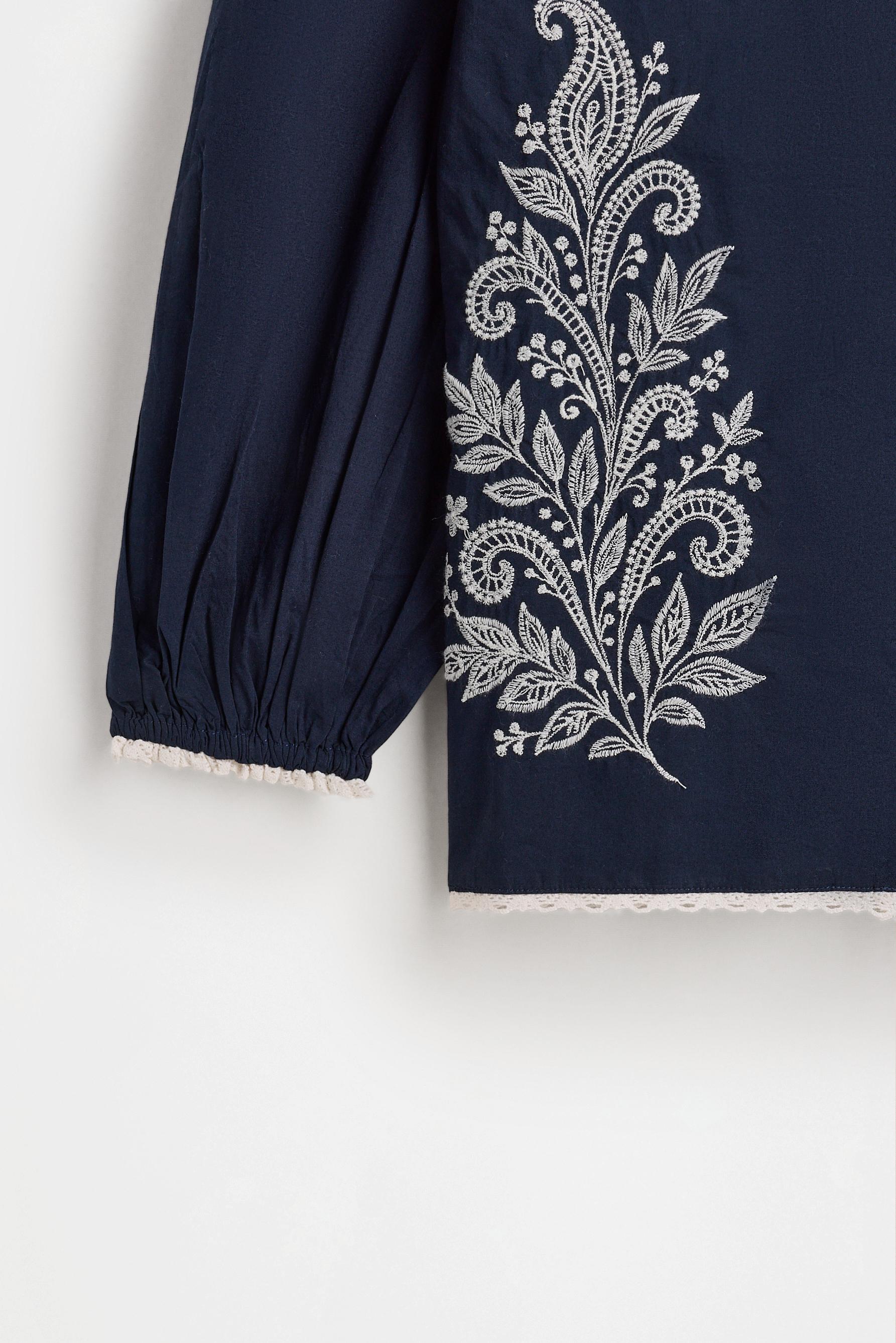 Embroidered shirt — NAVY