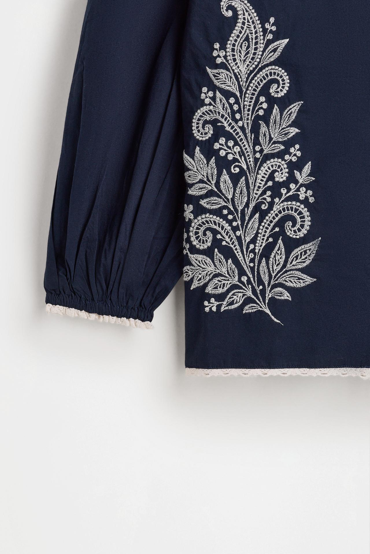 Embroidered shirt — NAVY