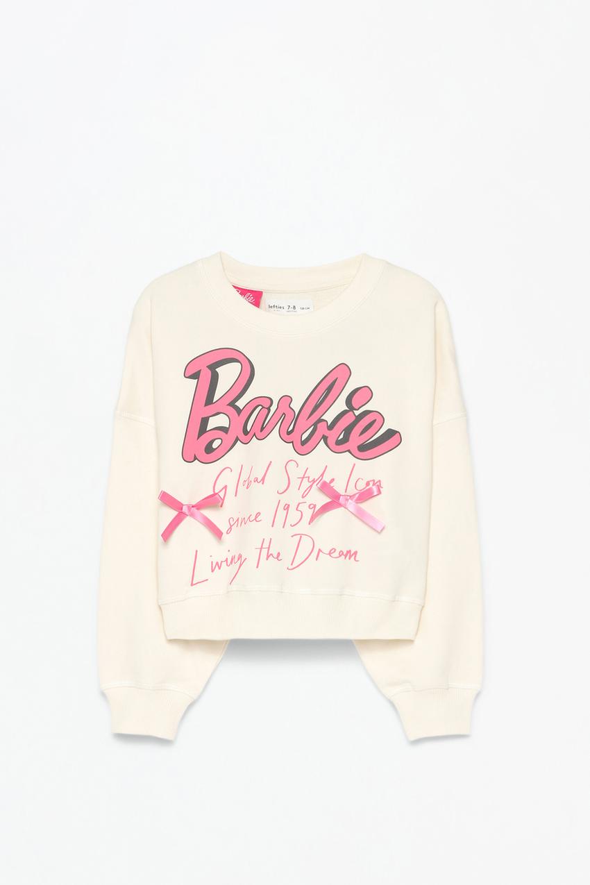 Sudadera Blanca Sudaderas Forever 21 Mujer Sudadera Barbie™ Lazos