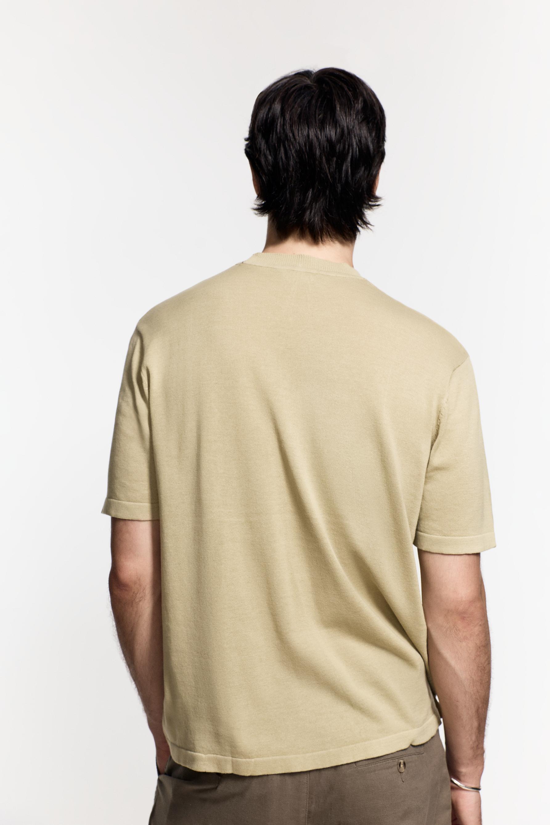 Basic knit T-shirt — PALE GREEN