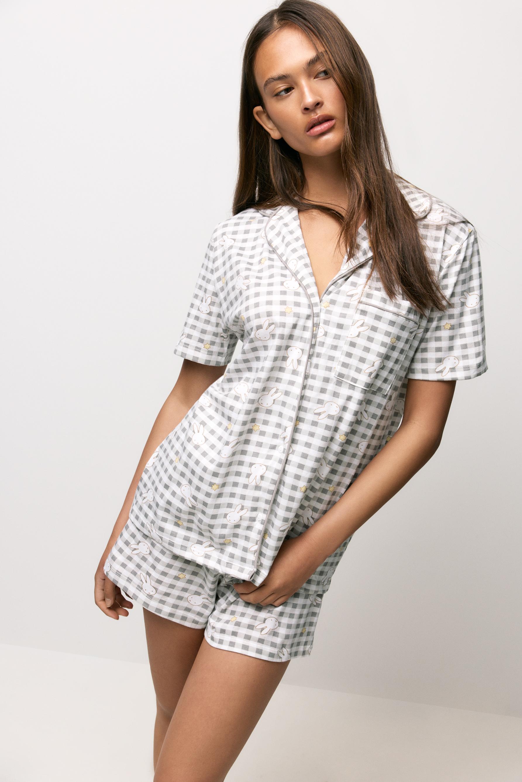 Miffy© short pajama shirt — PALE GREY