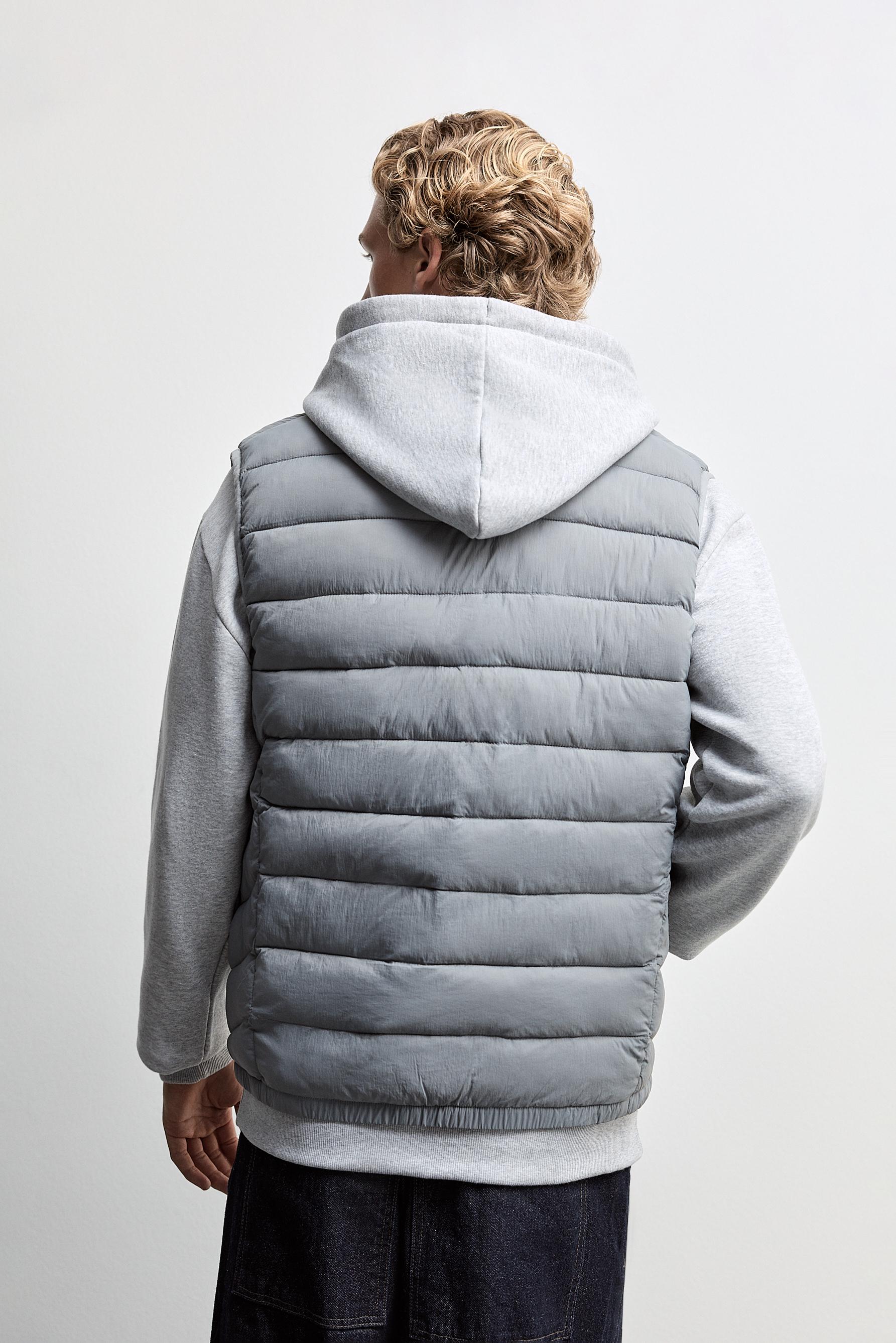 Lightweight quilted gilet — PALE GREY