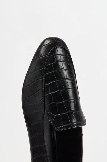 Crocodile-effect loafer — BLACK 4
