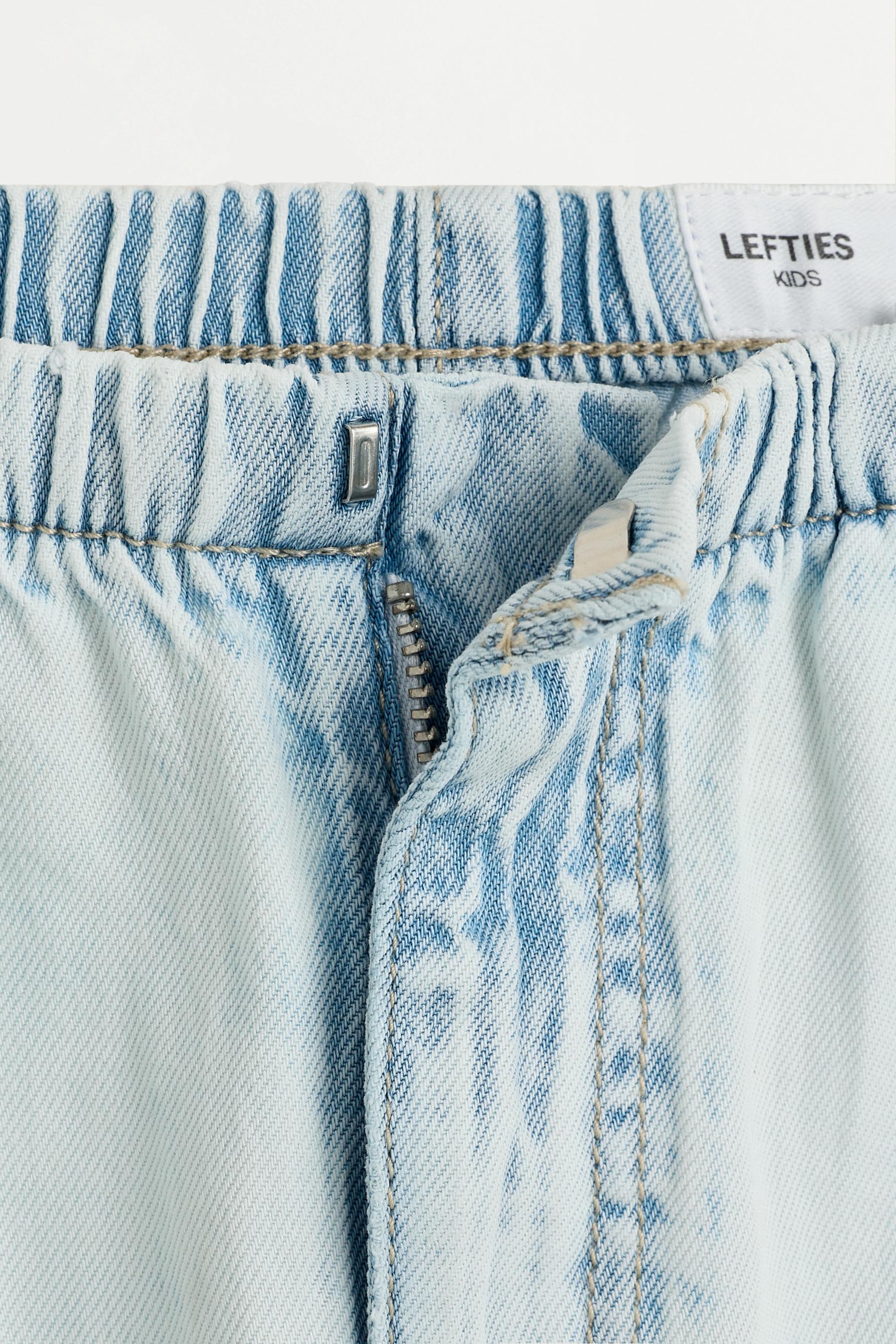 Wide-leg cargo jeans — FADED SKY BLUE