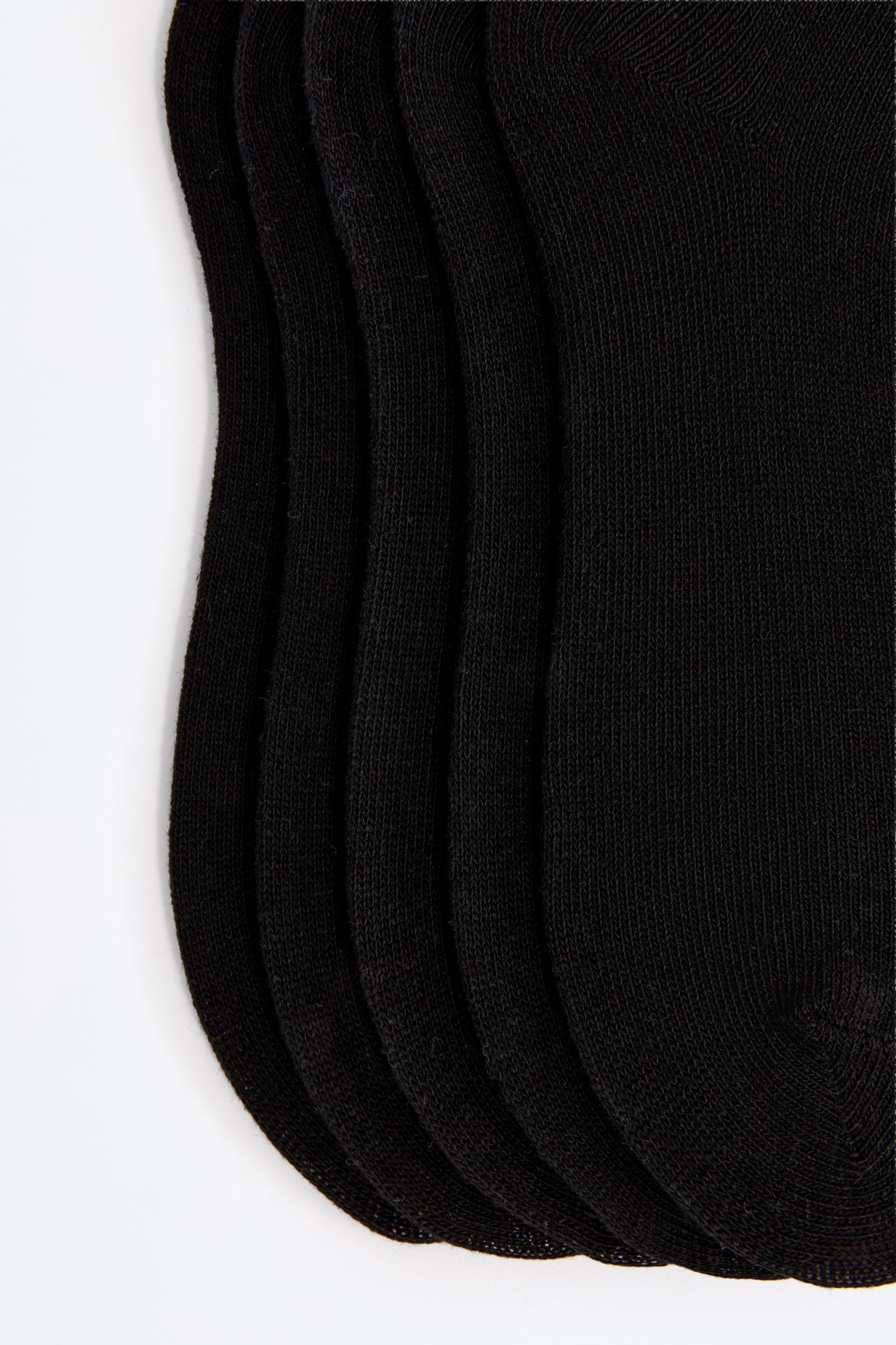 Plain ankle socks (Pack 10) — BLACK