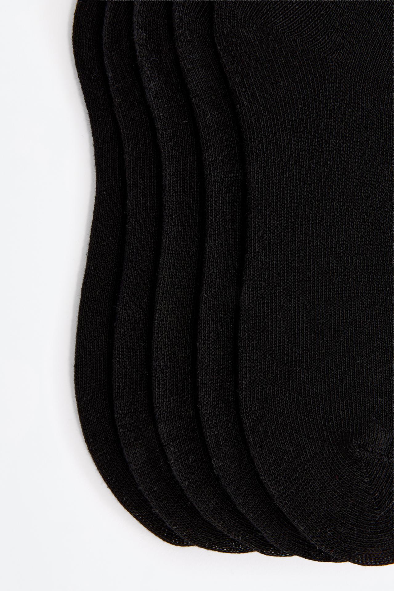 Plain ankle socks (Pack 10) — BLACK