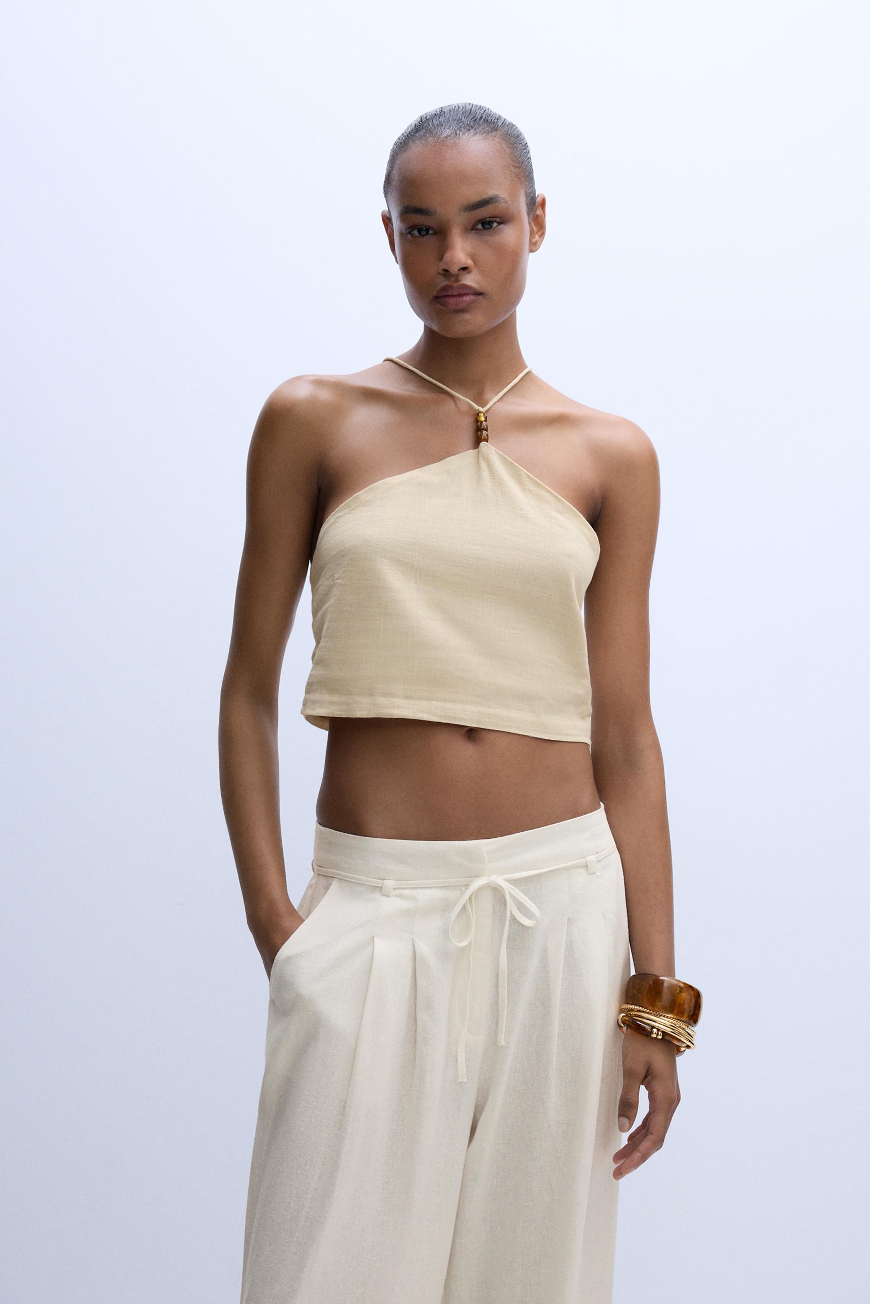 Top halter abalorios