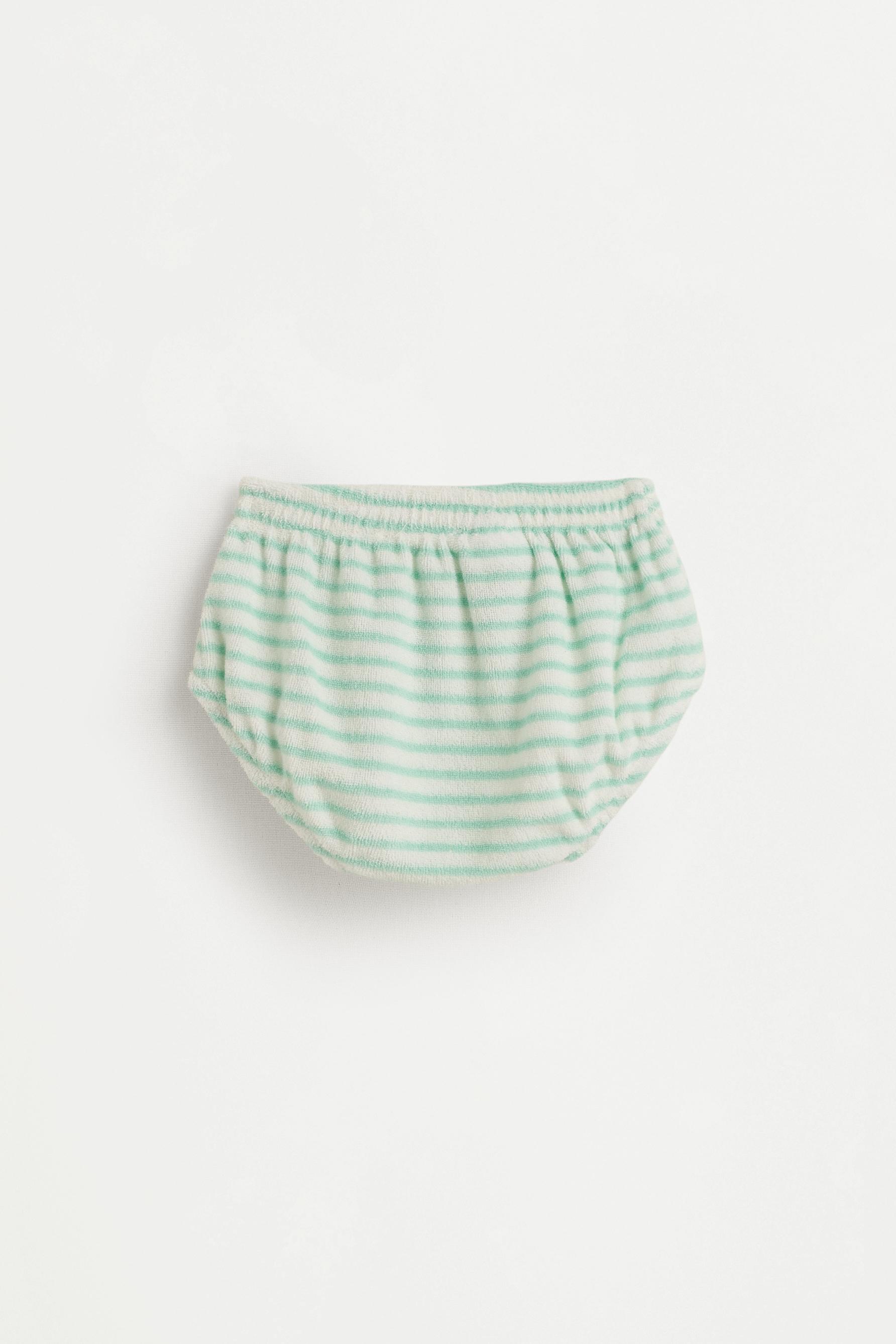 Terry cloth T-shirt and briefs co-ord — AQUAMARINE