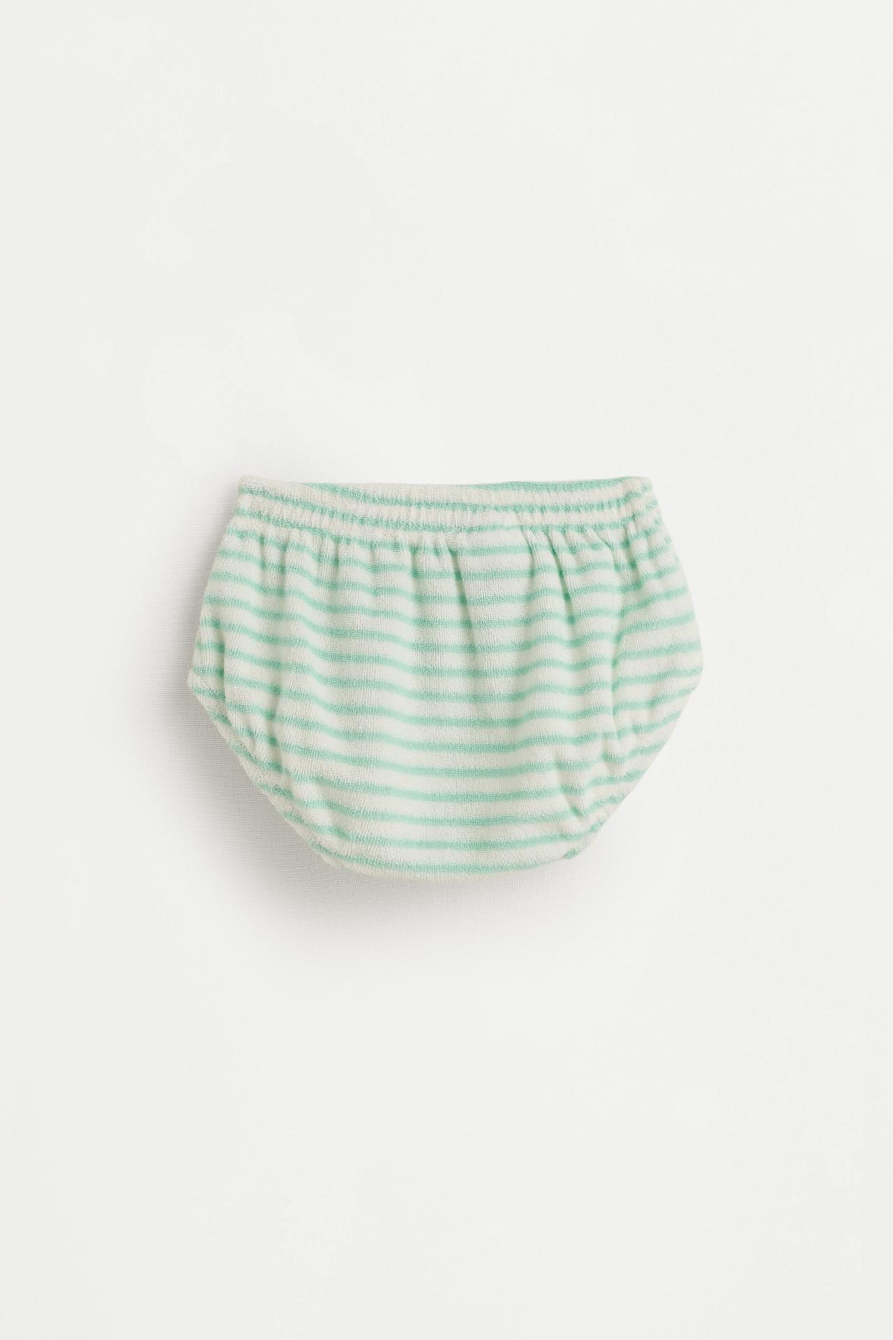 Terry cloth T-shirt and briefs co-ord — AQUAMARINE