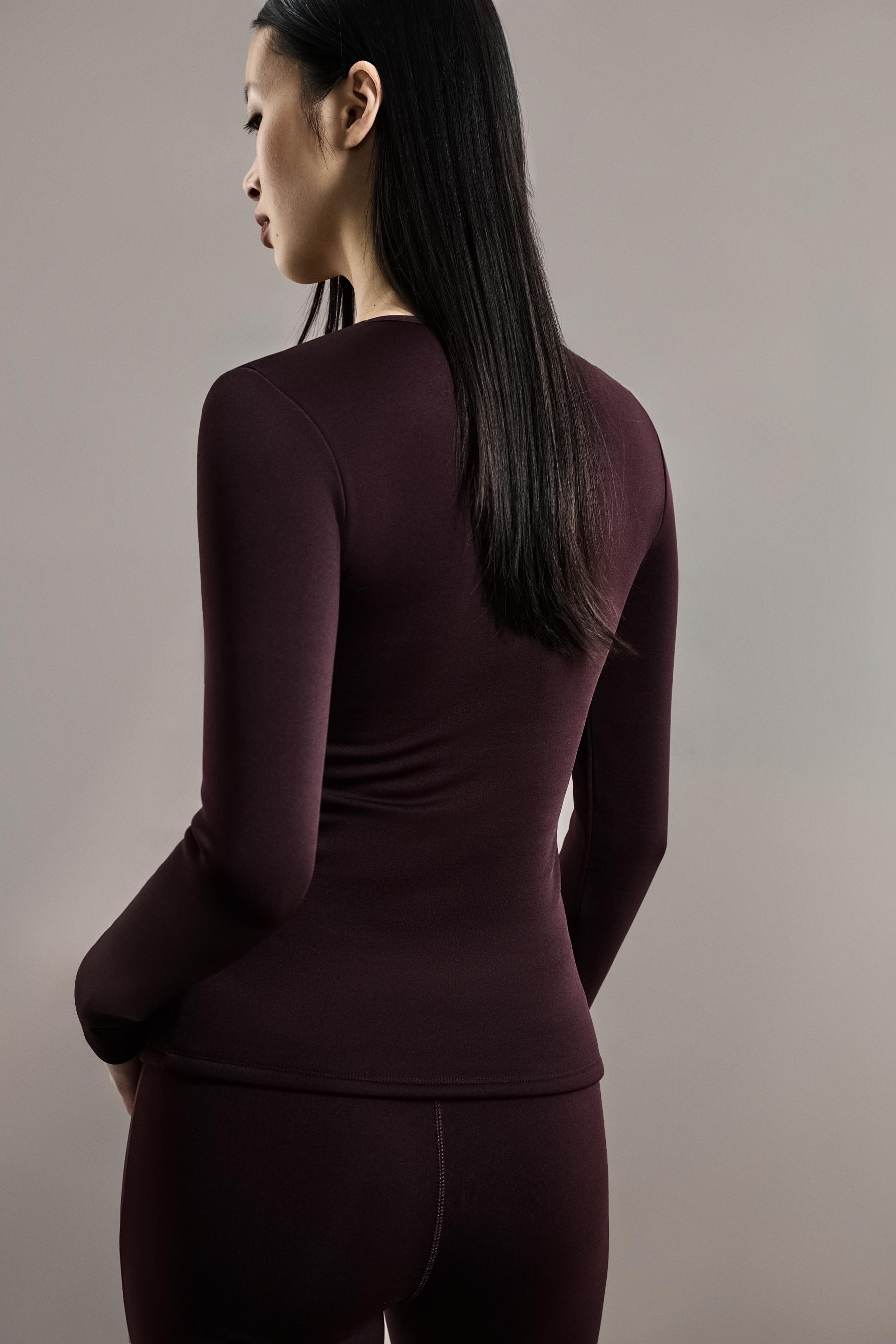 HEAVY WEIGHT thermal insulated T-shirt (-12ºC to 9ºC) — DARK BURGUNDY