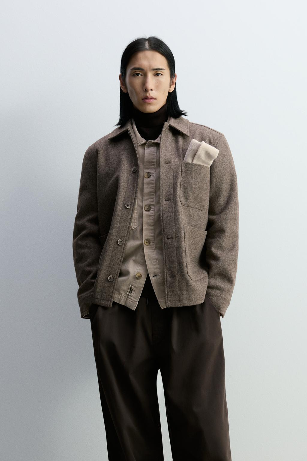 3-pocket cloth overshirt