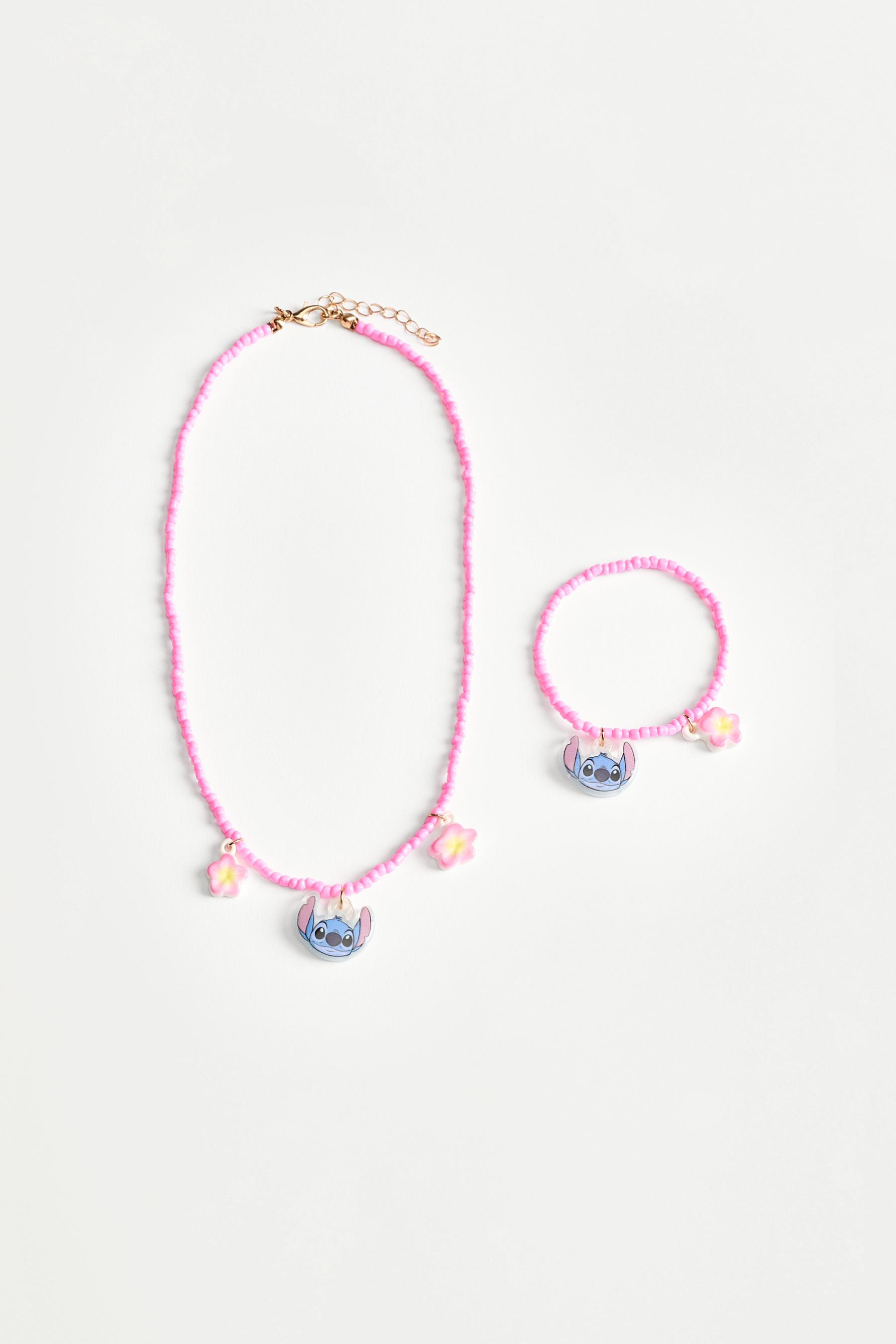 Stitch ©Disney necklace and bracelet set — PINK