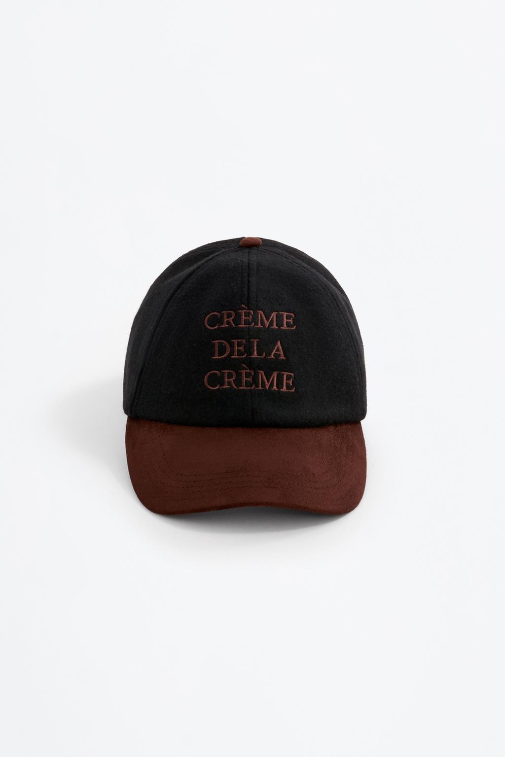 Contrast embroidered cap