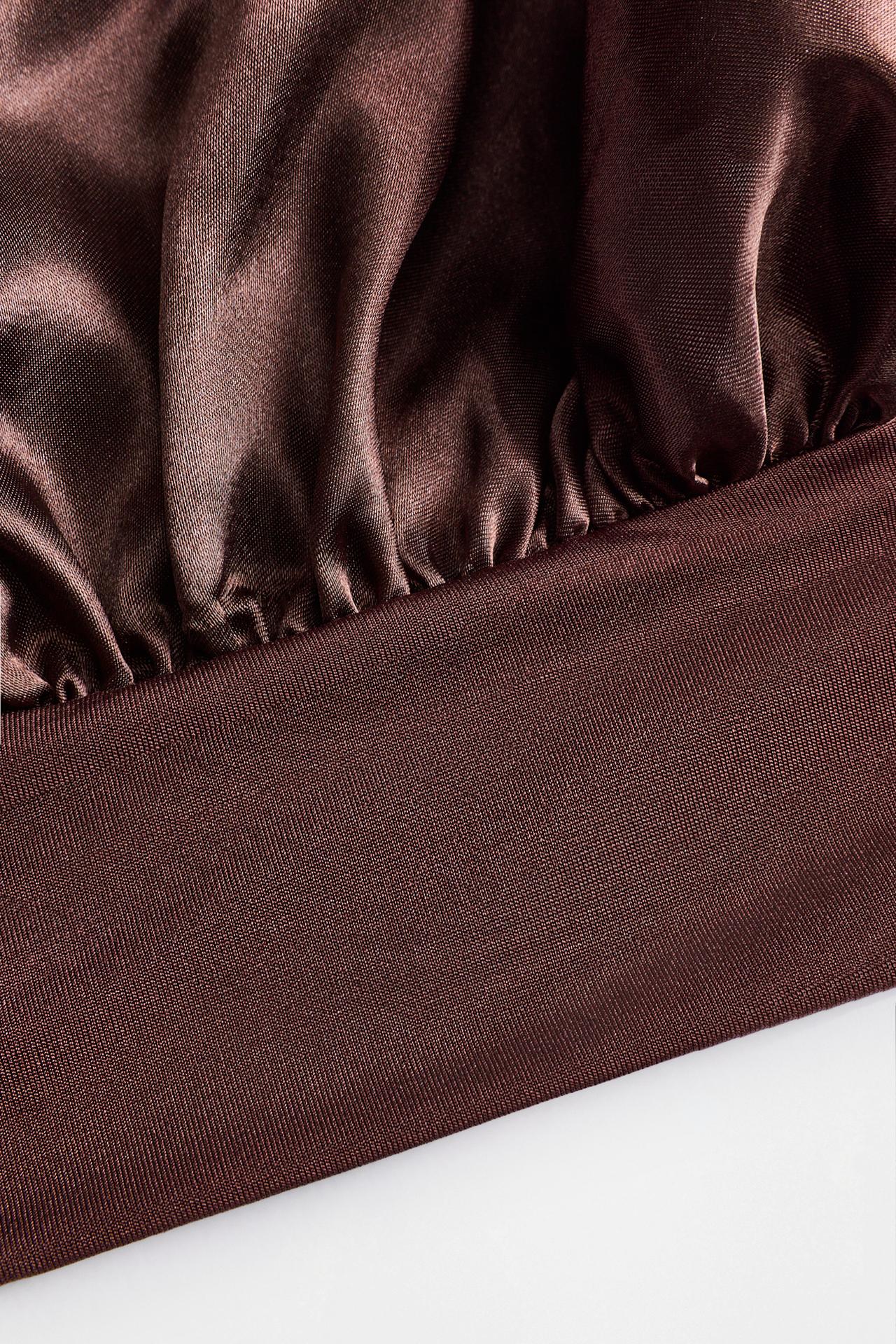 Satin sleep cap — BROWN