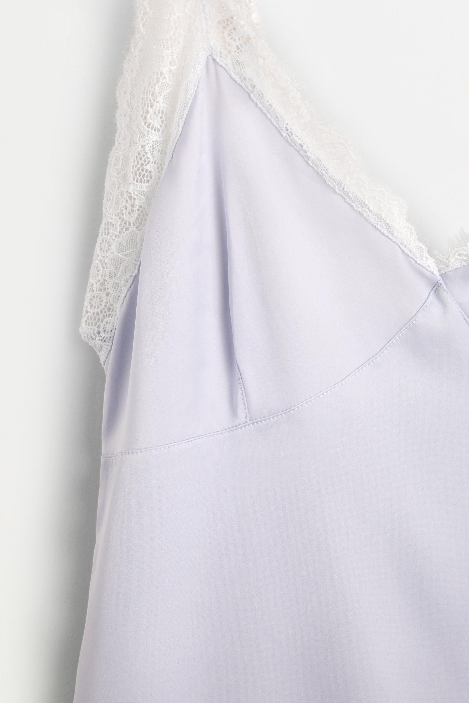 Lace slip dress — BLUE