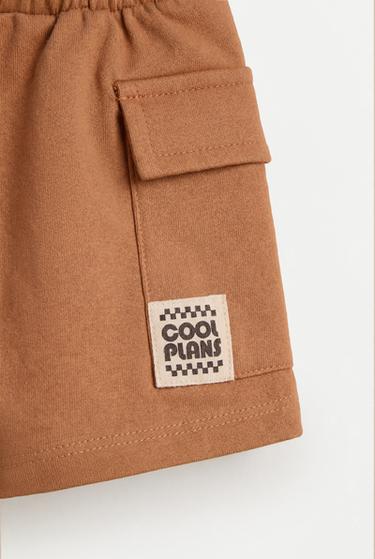 Plush cargo Bermuda shorts — PUMPKIN 4