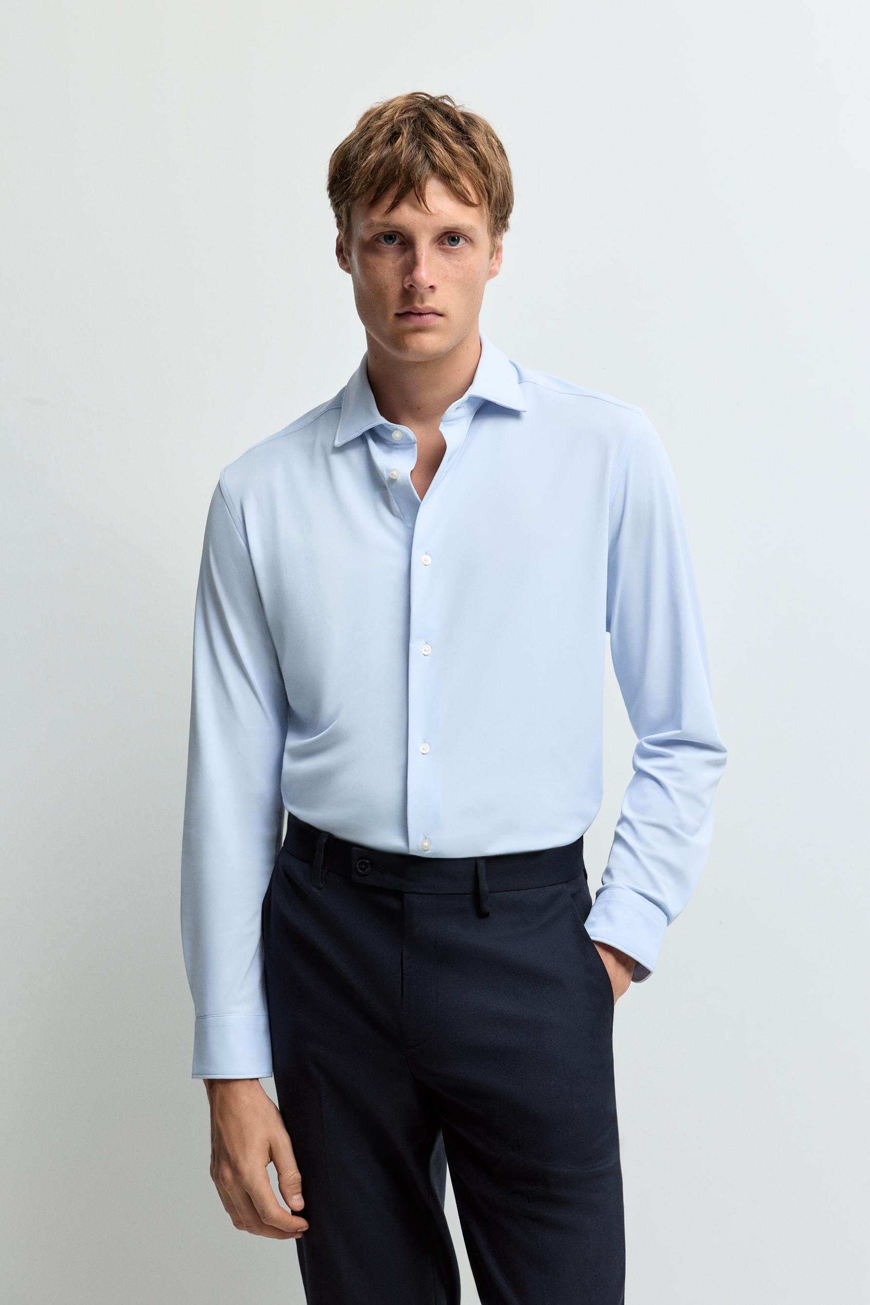 Slim fit tailored shirt — SKY BLUE
