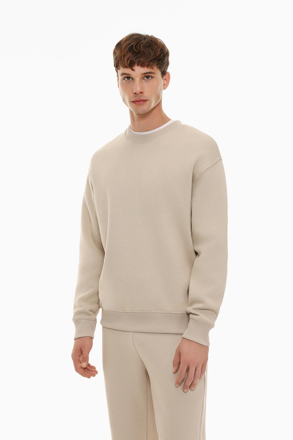 Bisiklet yaka oversize sweatshirt