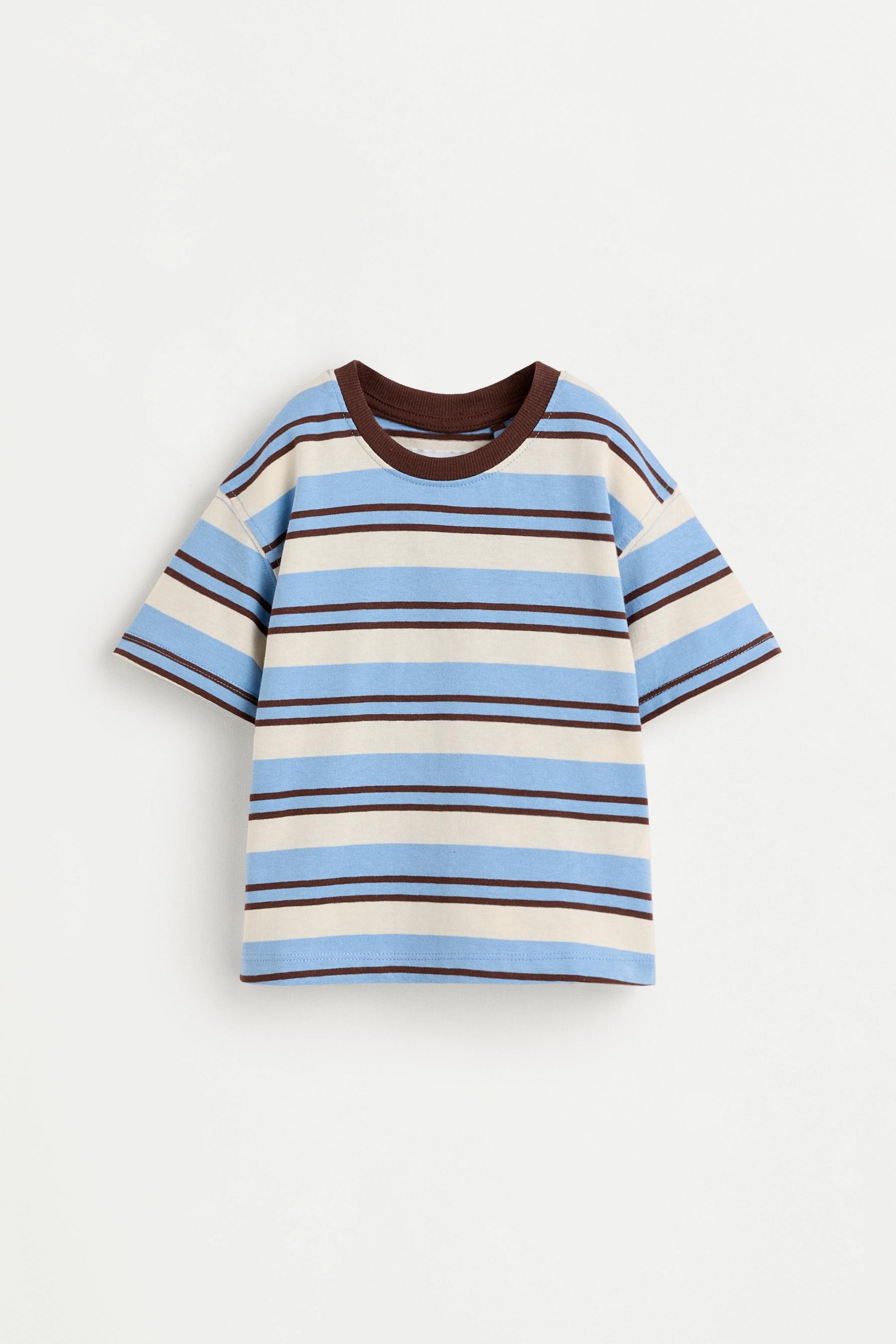 Baby Boy | Brown striped T-shirt — DEEP BLUE