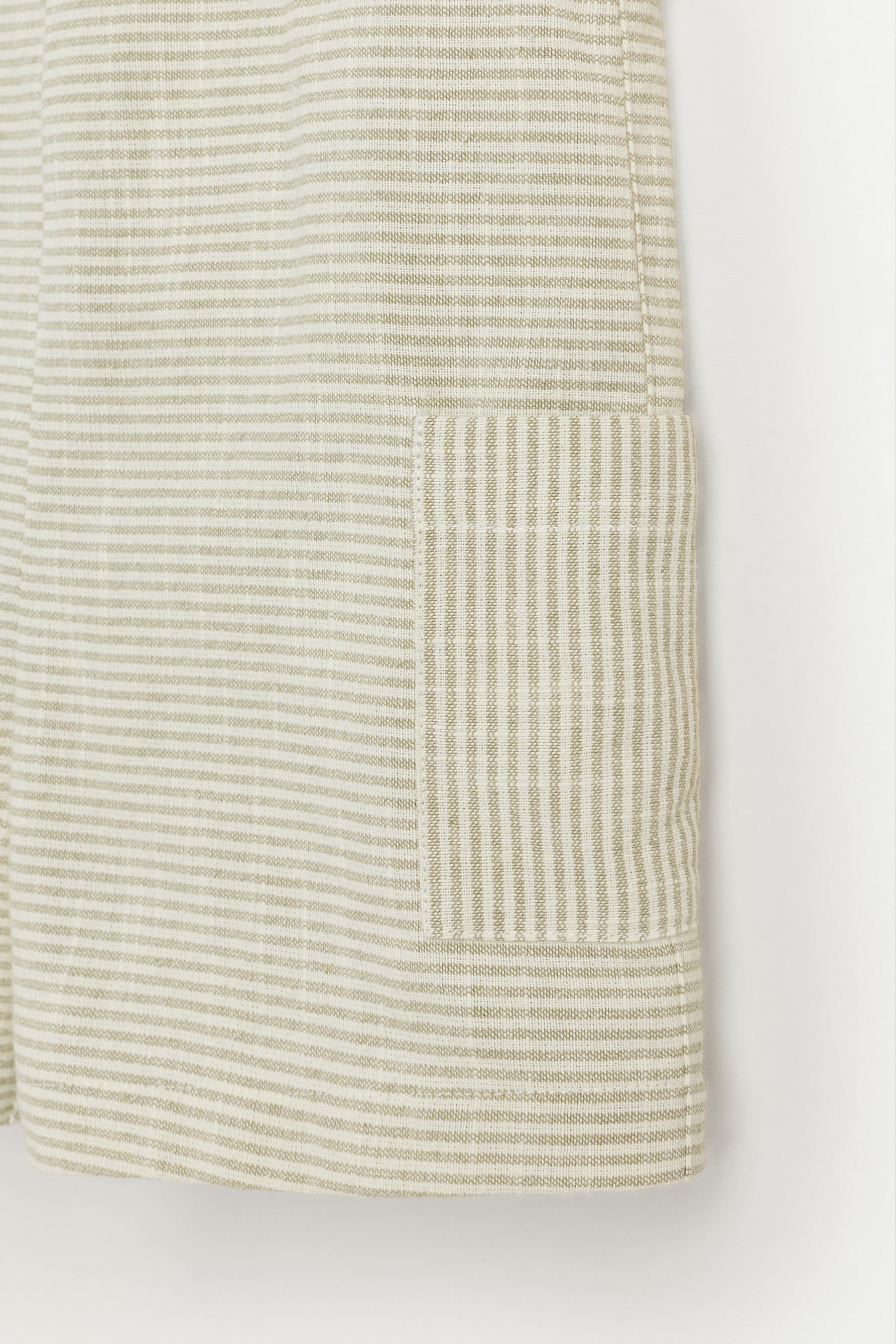 Striped short dungarees — GREENISH