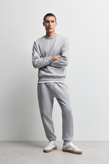 Slim fit tracksuit bottoms — GREY MARL 2