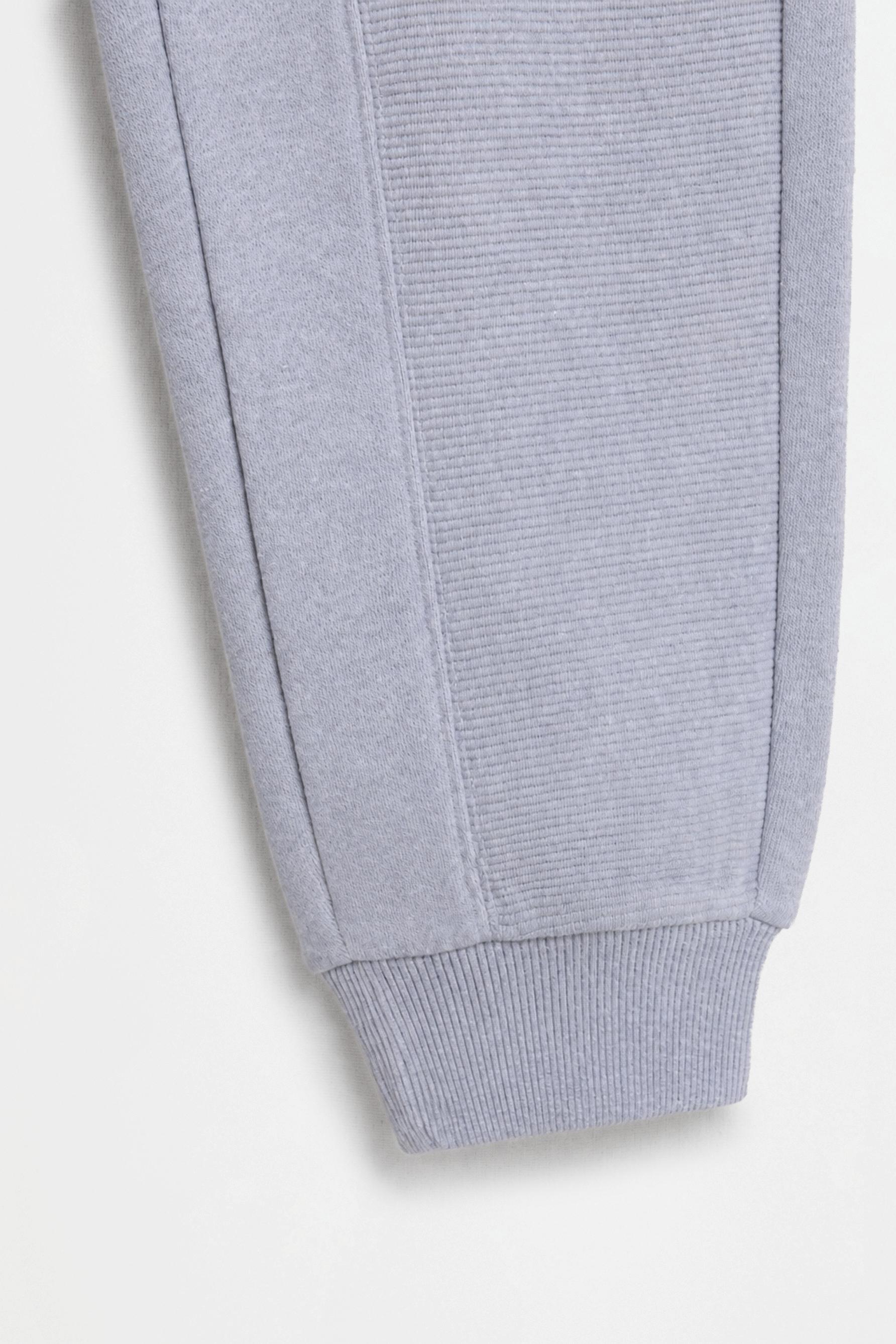 Ottoman plush joggers — GREY MARL