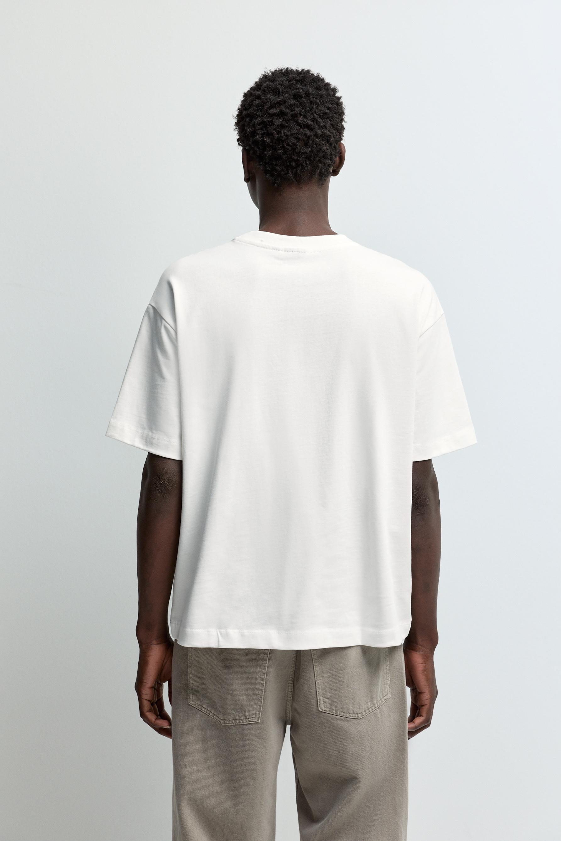 Boxy medium weight T-shirt — OFF WHITE
