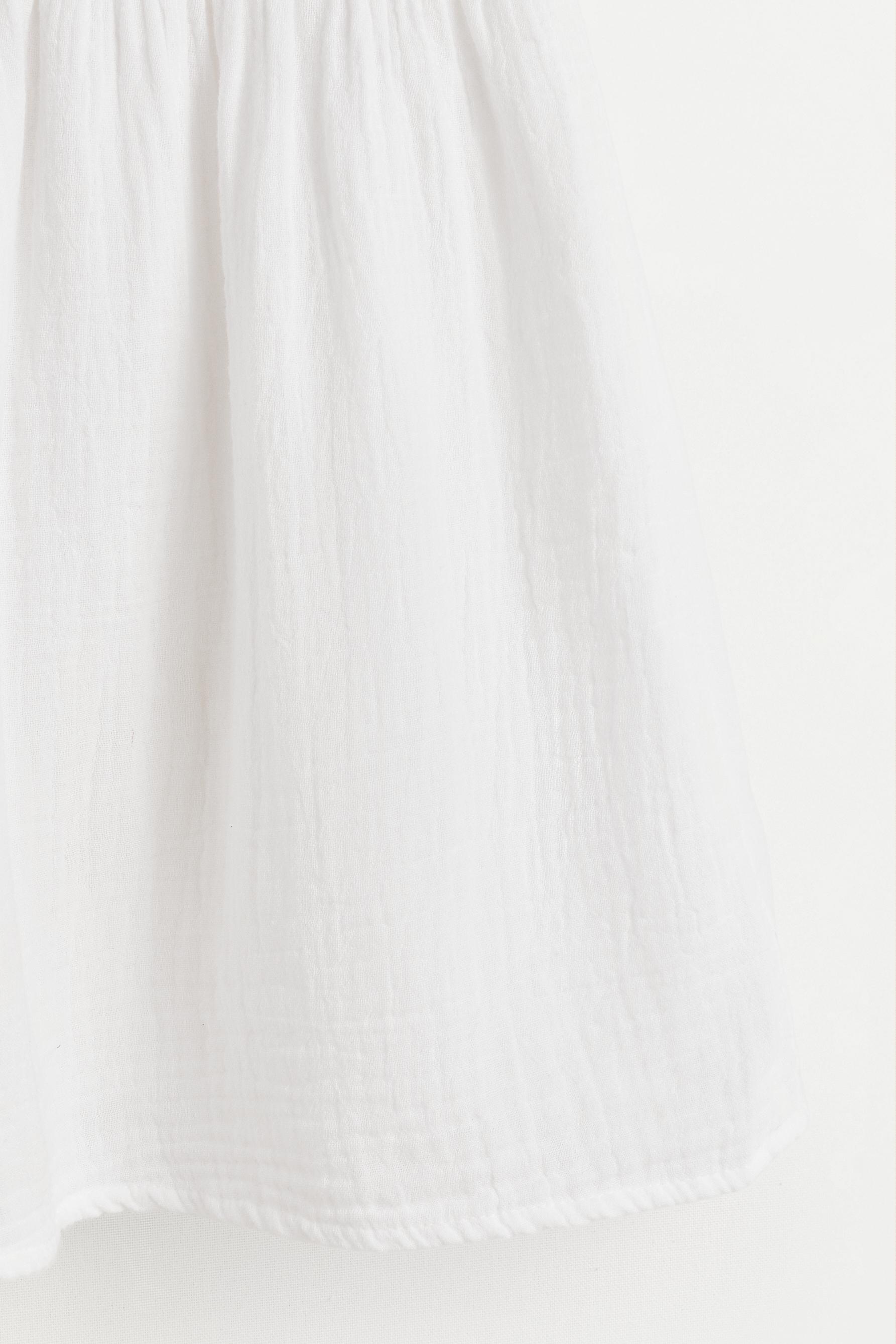 Crochet detail dress — ECRU