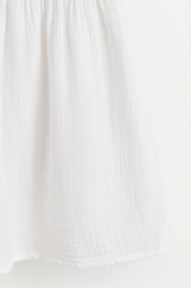 Crochet detail dress — ECRU 4
