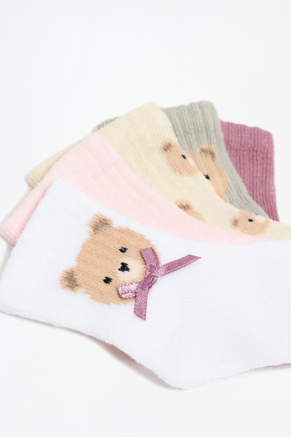 Pack of 5 pairs of long bear socks