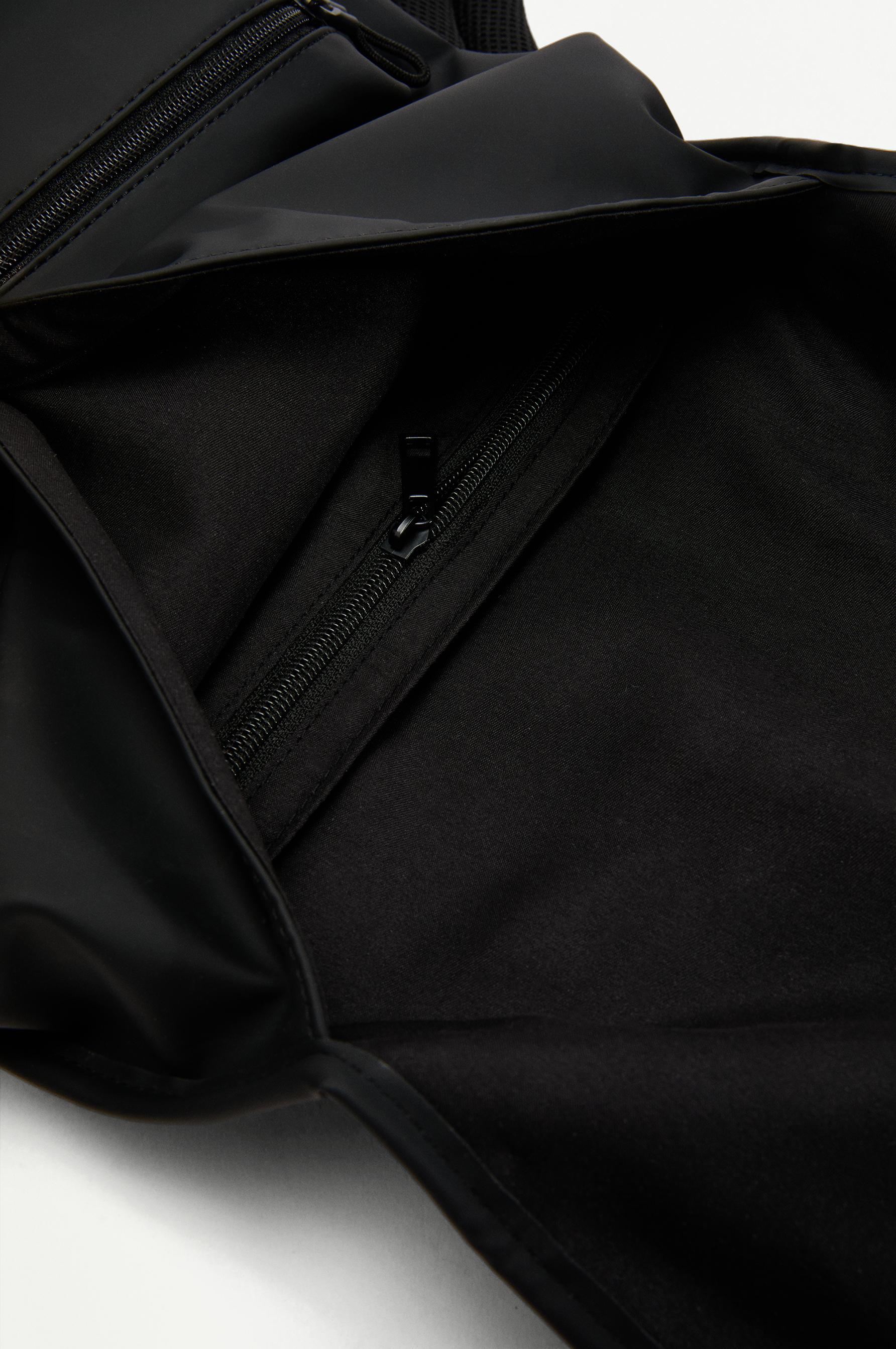 Rubberized backpack — BLACK