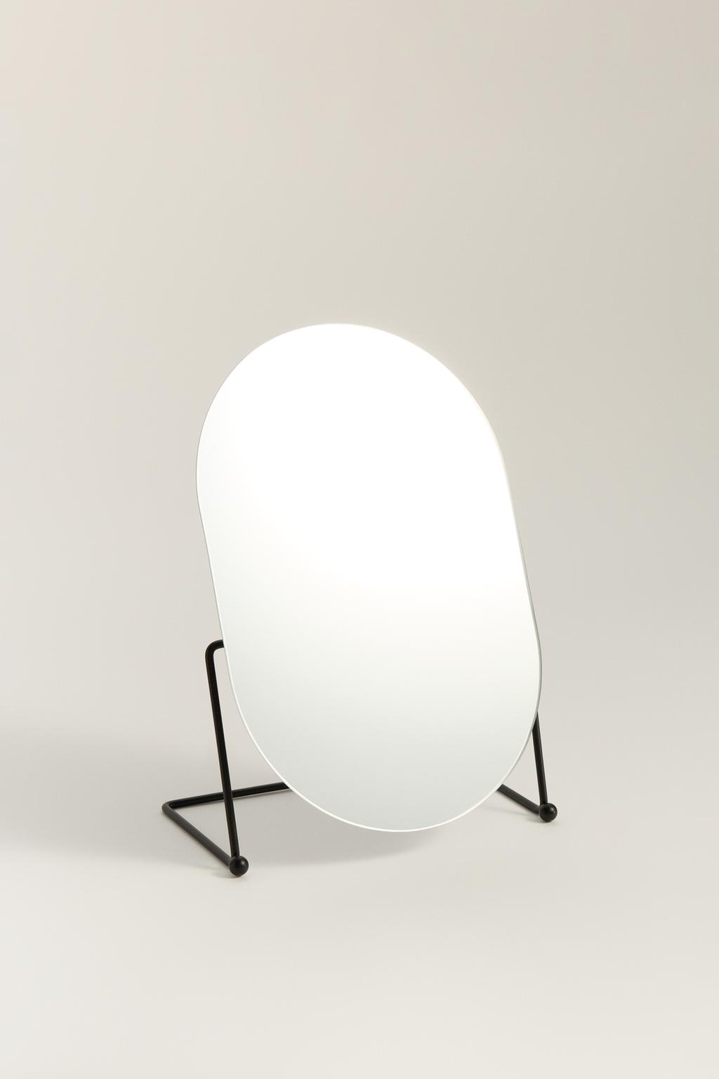 Espelho oval com base 29 x 20cm