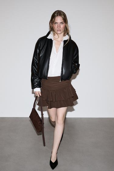 Soft ruffle short skirt — OCHRE 5
