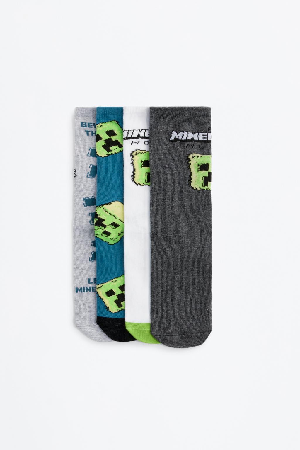 Pack 4 calcetíns longos Minecraft