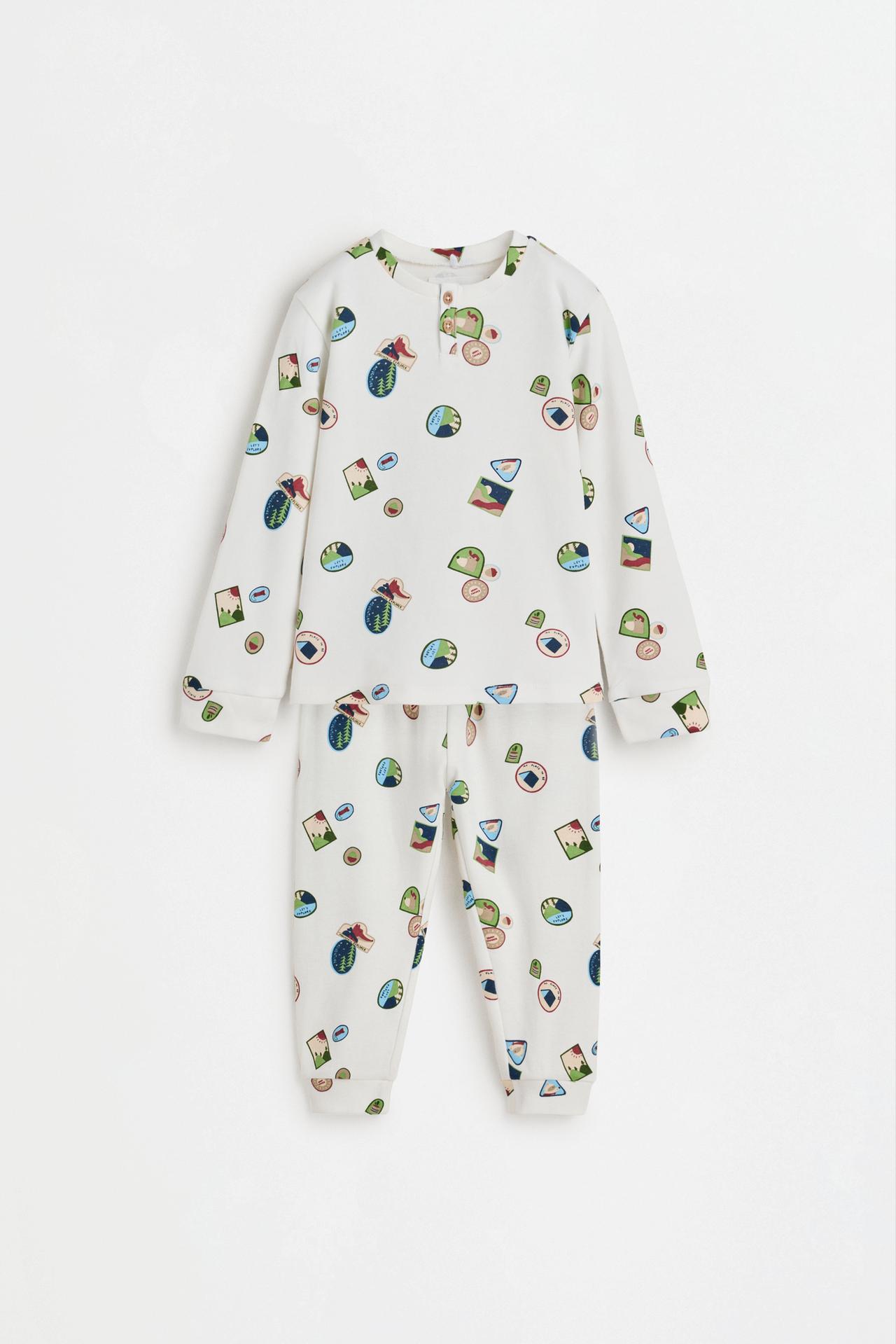 Long printed pyjamas — ECRU