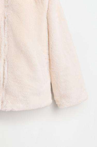 Faux fur coat — ECRU 4