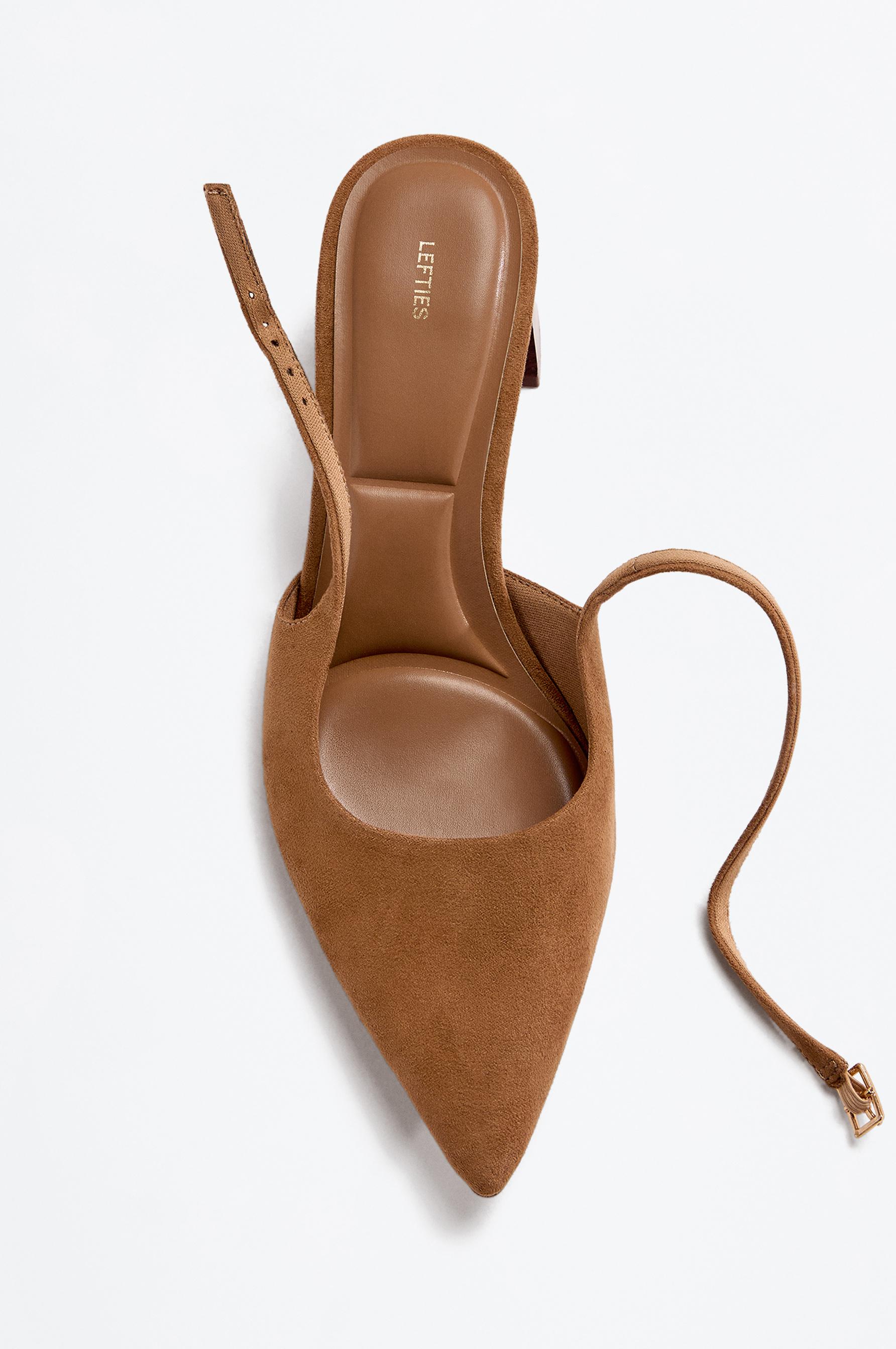 Lefties Deri Lefties Arkasi açık topuklu ayakkabı