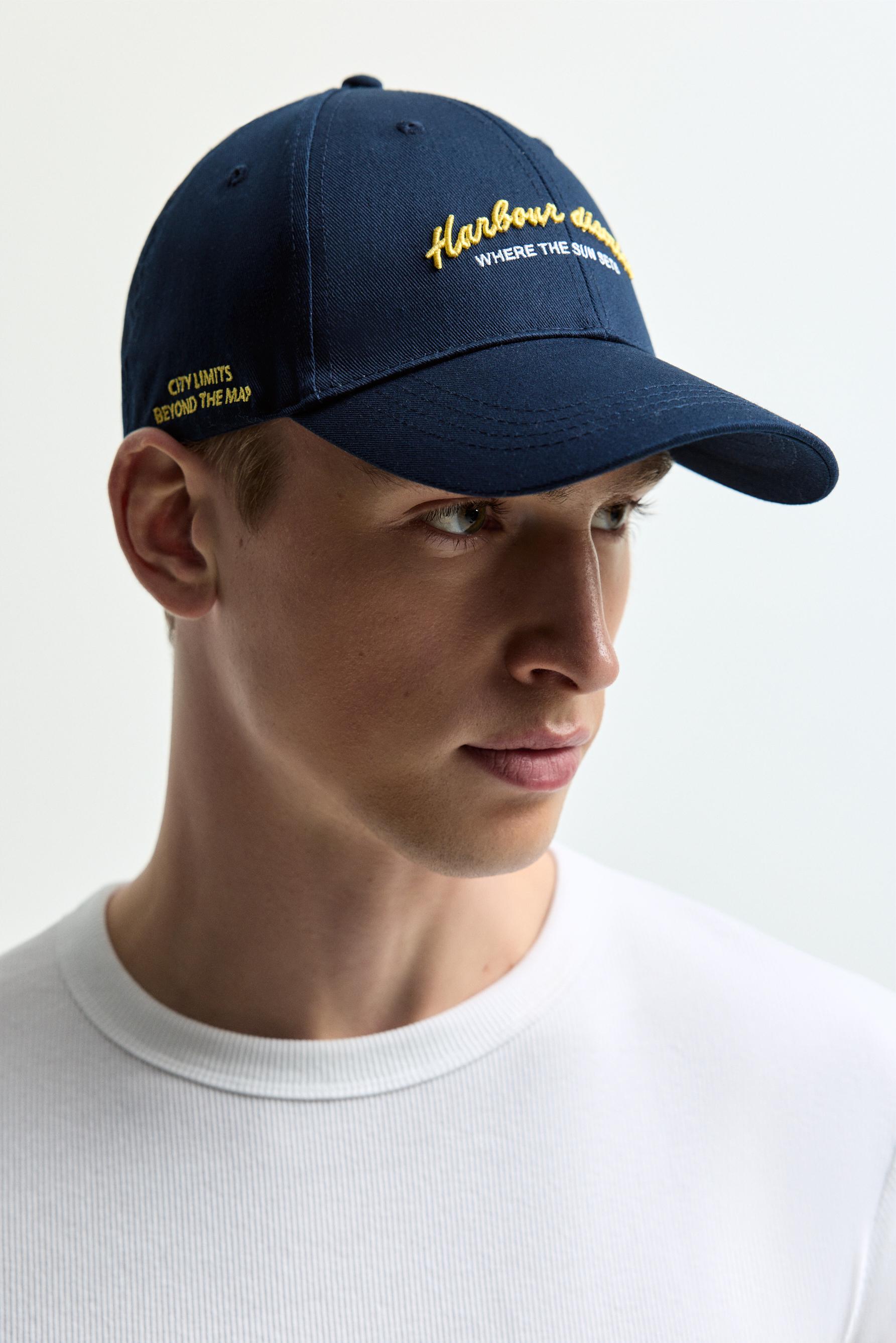 Text embroidery cap — PALE BLUE