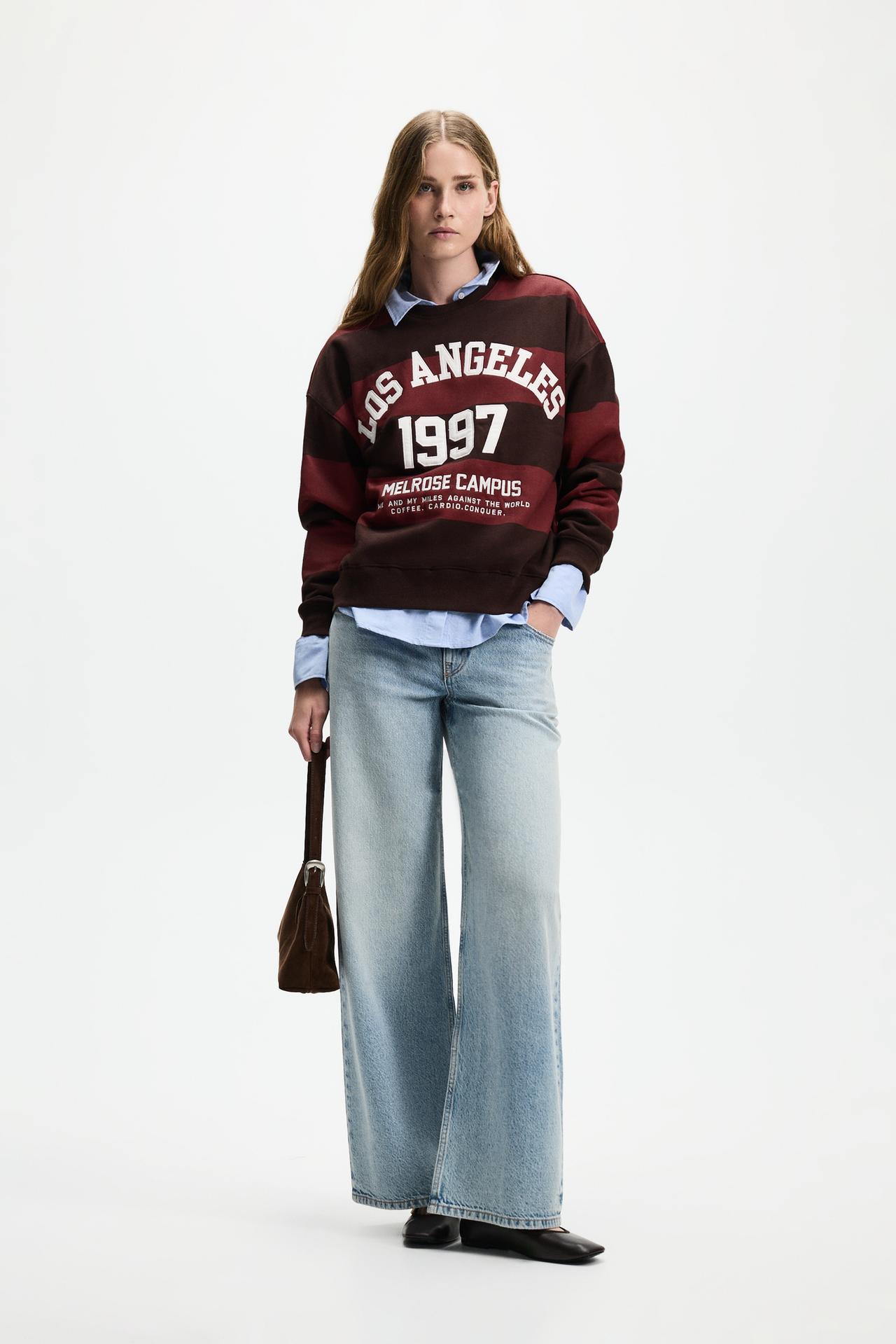 Printed sweatshirt — CHOCOLATE