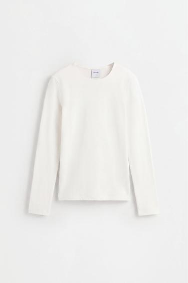 Round neck long sleeve T-shirt — OFF WHITE 6