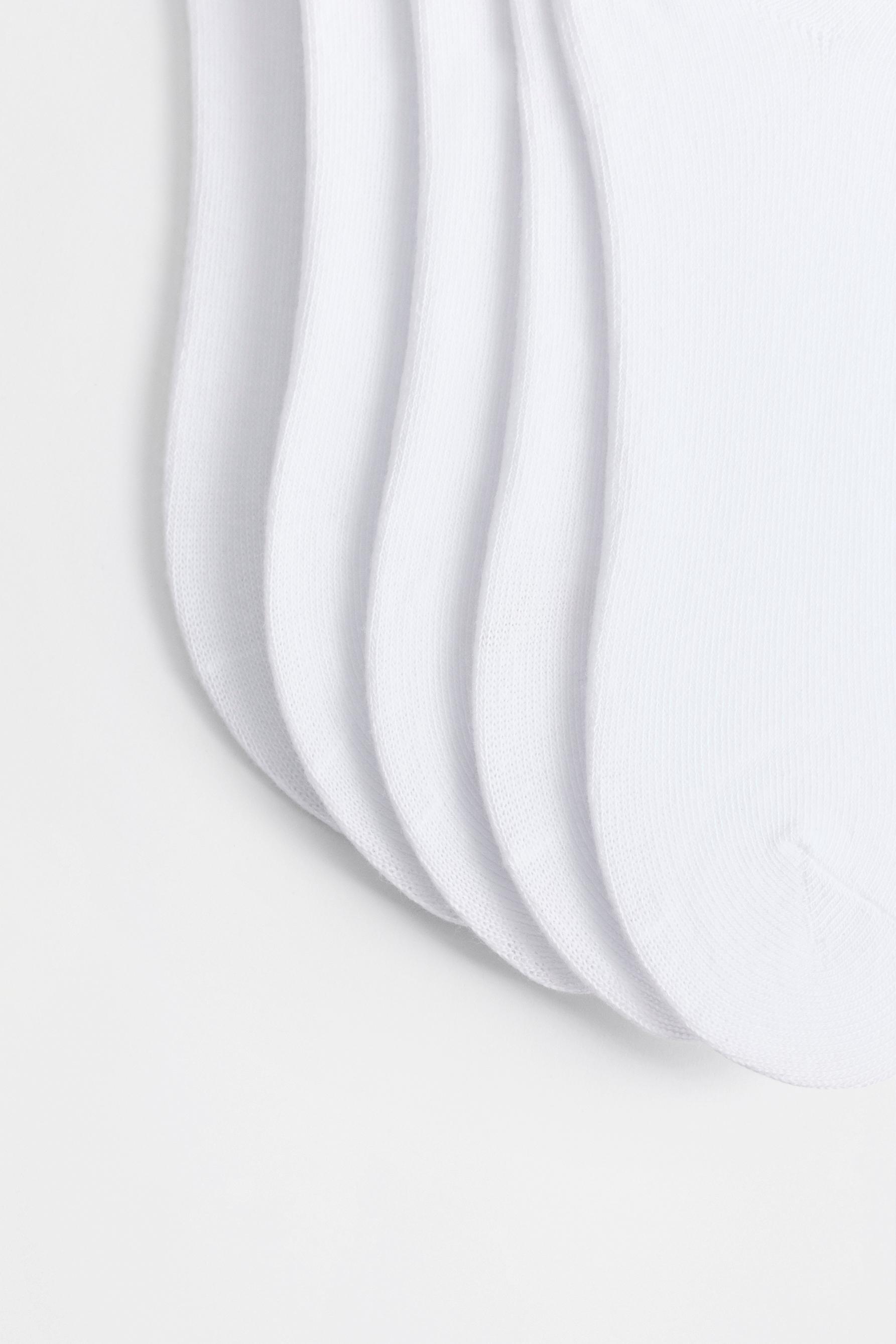 Plain long socks (10-pack) — WHITE