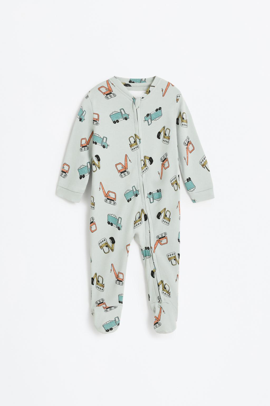 Interlock footed pajamas