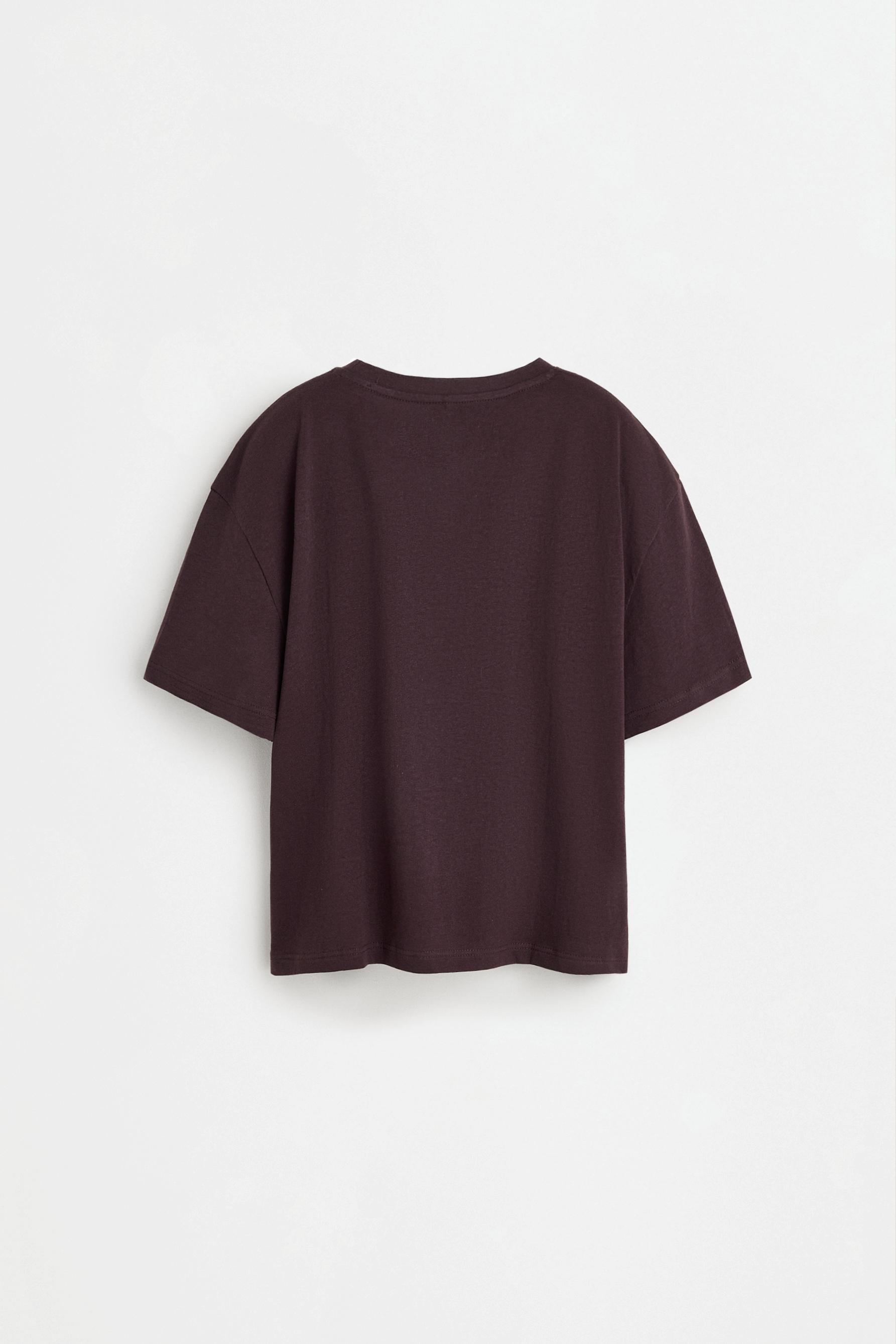 Printed T-shirt — DARK BROWN