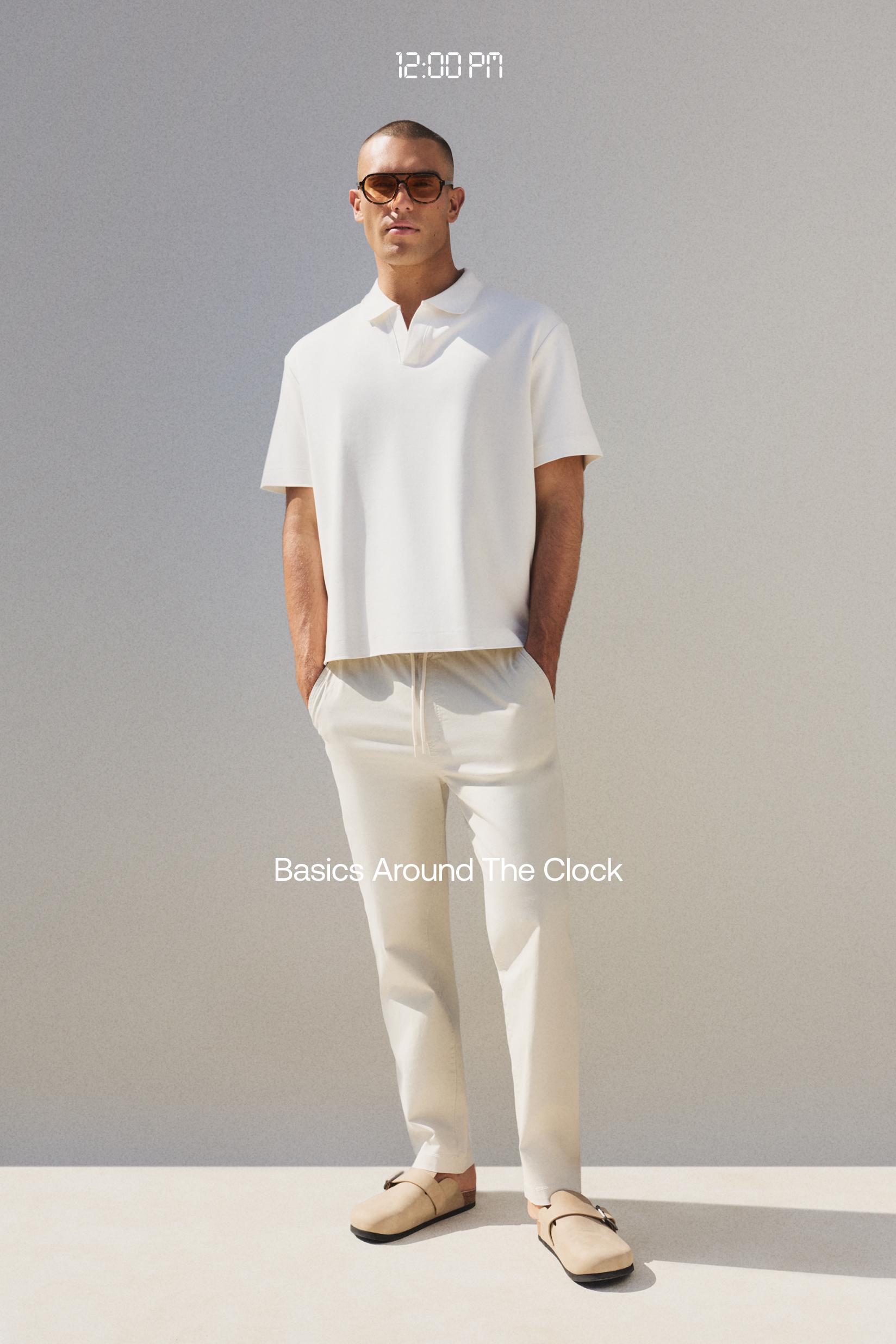 Slim fit jogger trousers — ECRU