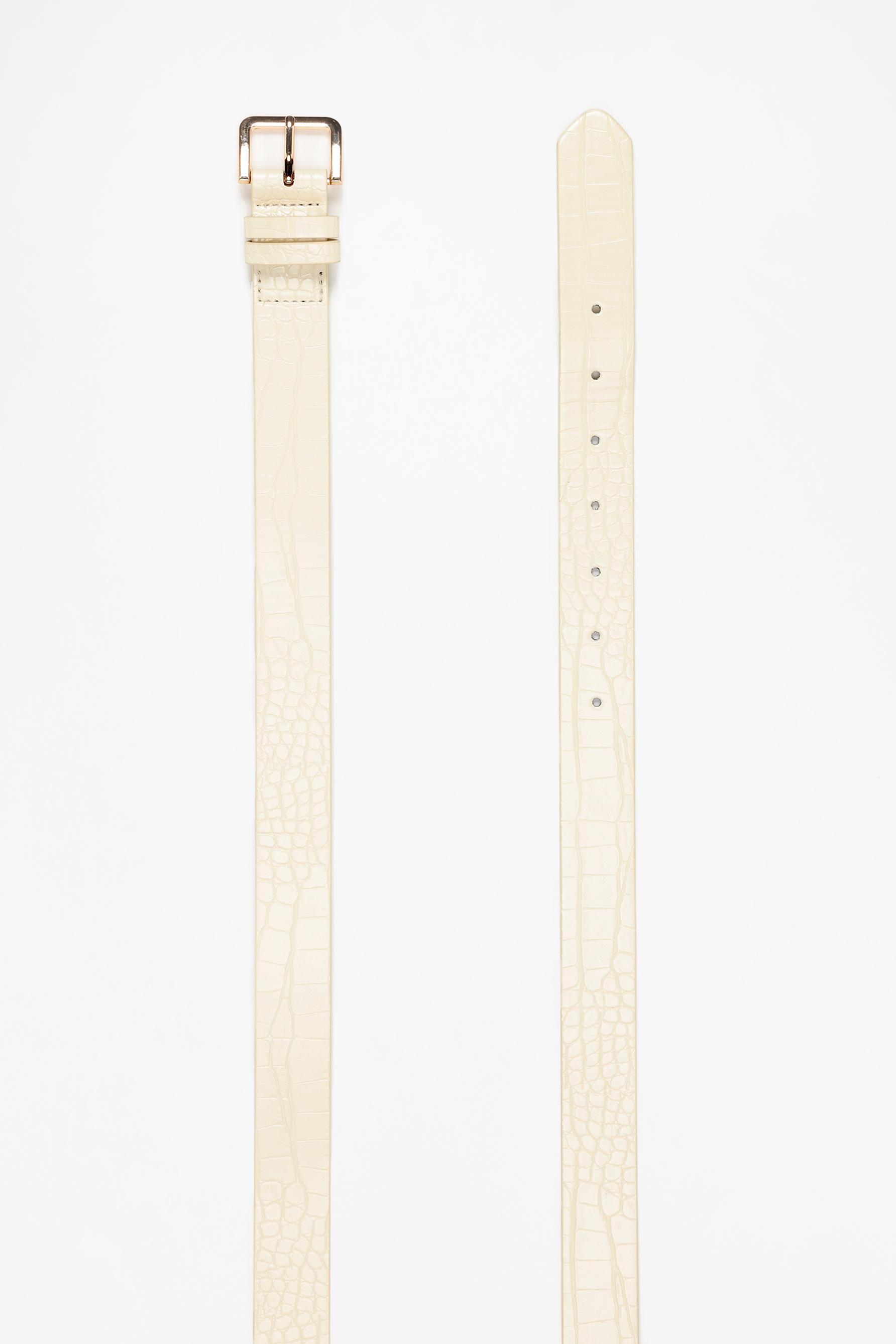 Crocodile belt — WHITE
