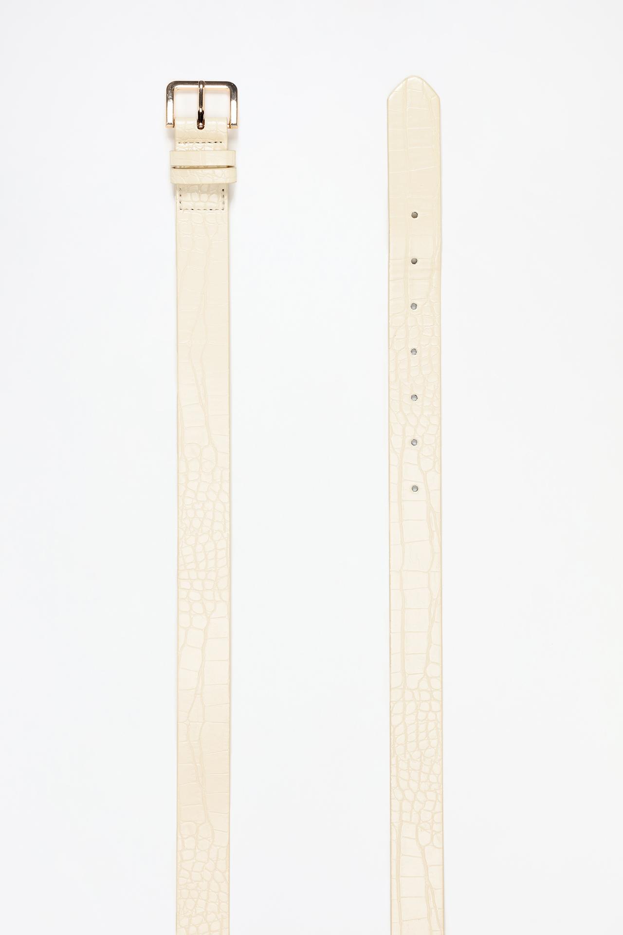 Crocodile belt — WHITE