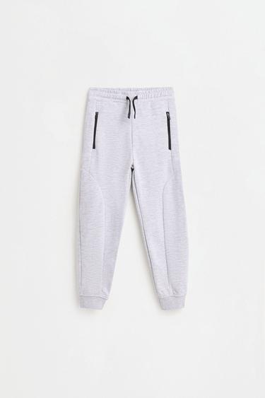 Interlock plush joggers — GREY MARL 1