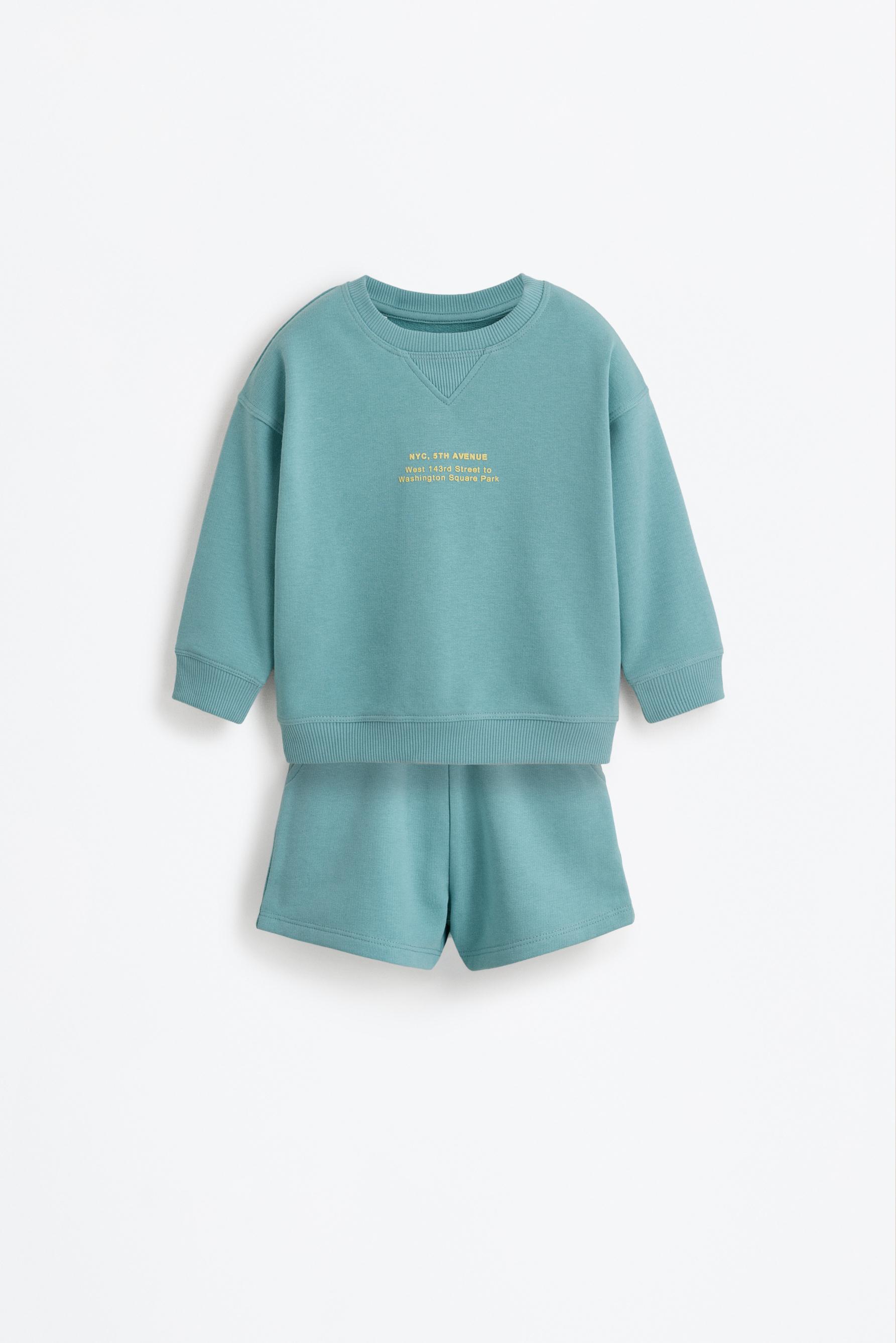 Set sudadera y bermuda felpa